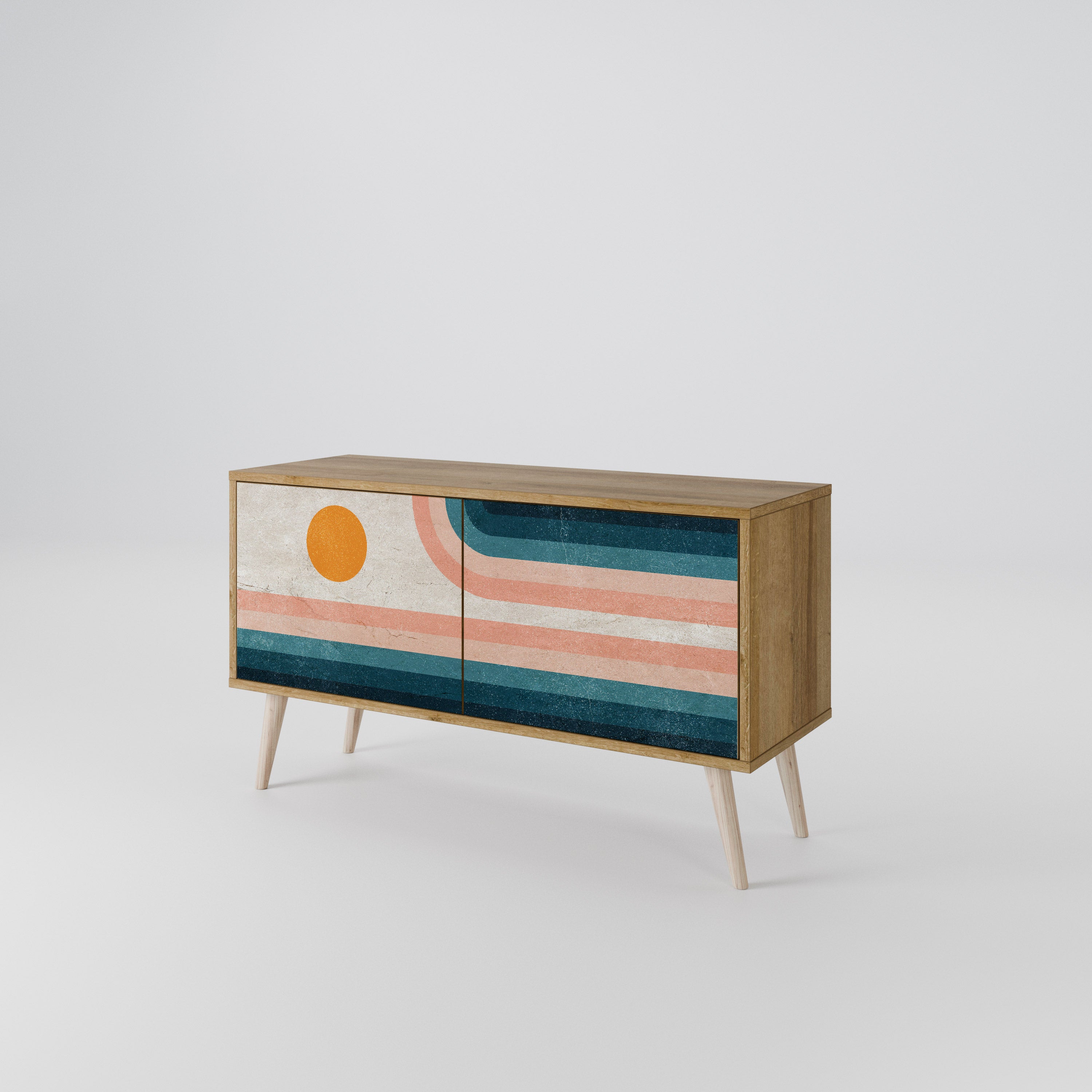 TWO HALVES Kompaktes 2-türiges TV-Lowboard