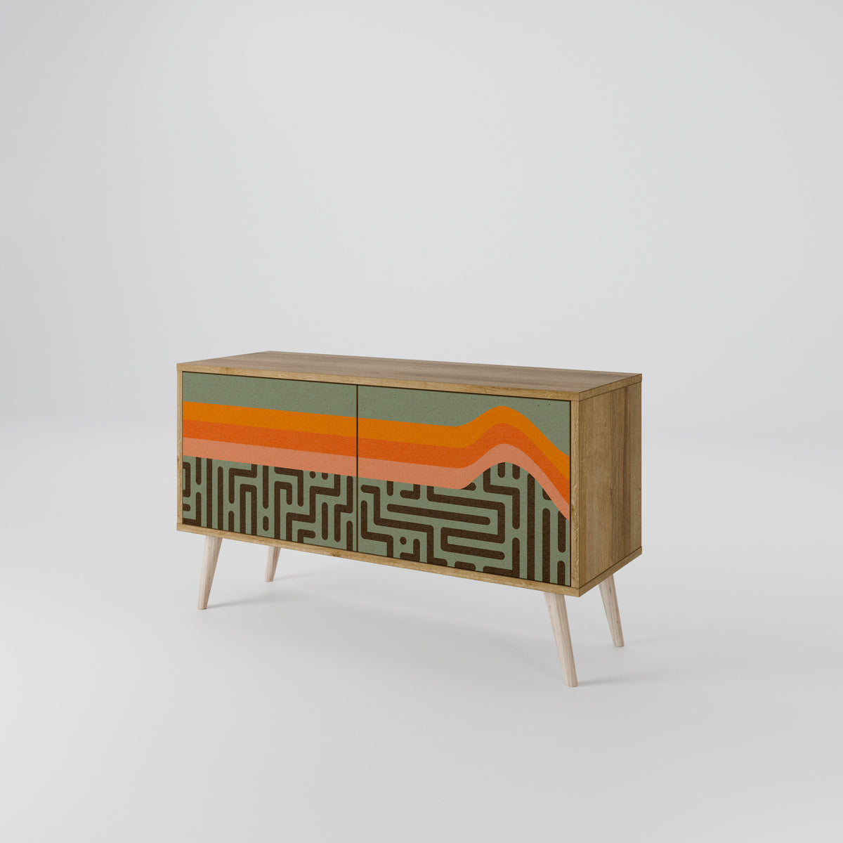 SIMPLE SOLUTIONS Kompaktes 2-türiges TV-Lowboard