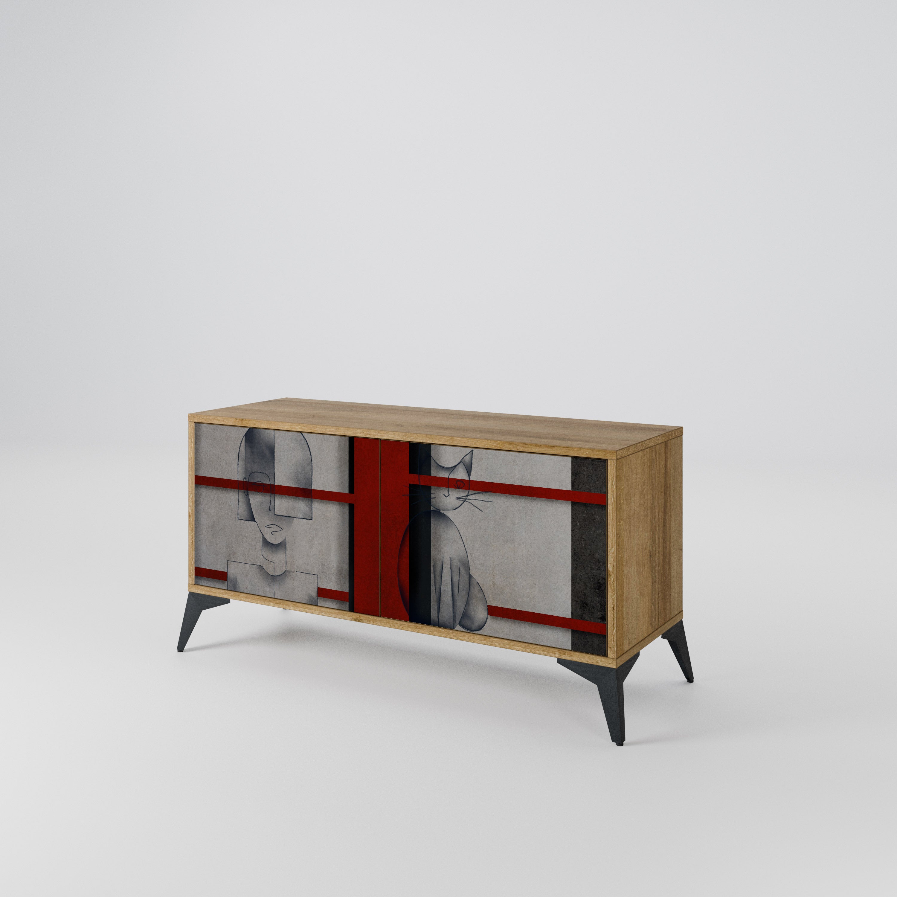 GRAY FIGURES Kompaktes 2-türiges TV-Lowboard