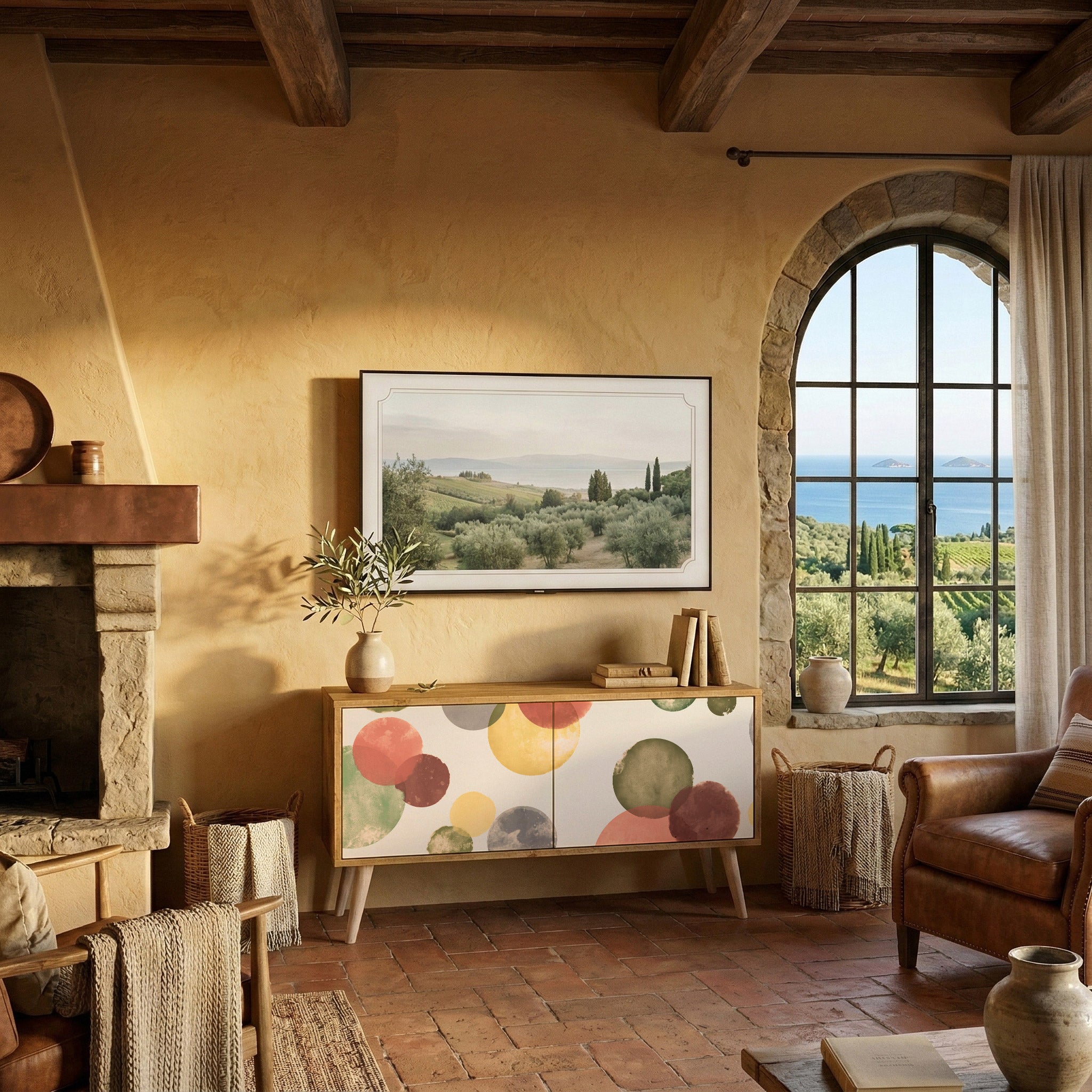 FLEETING HAPPINESS Compact 2-Door TV Cabinet