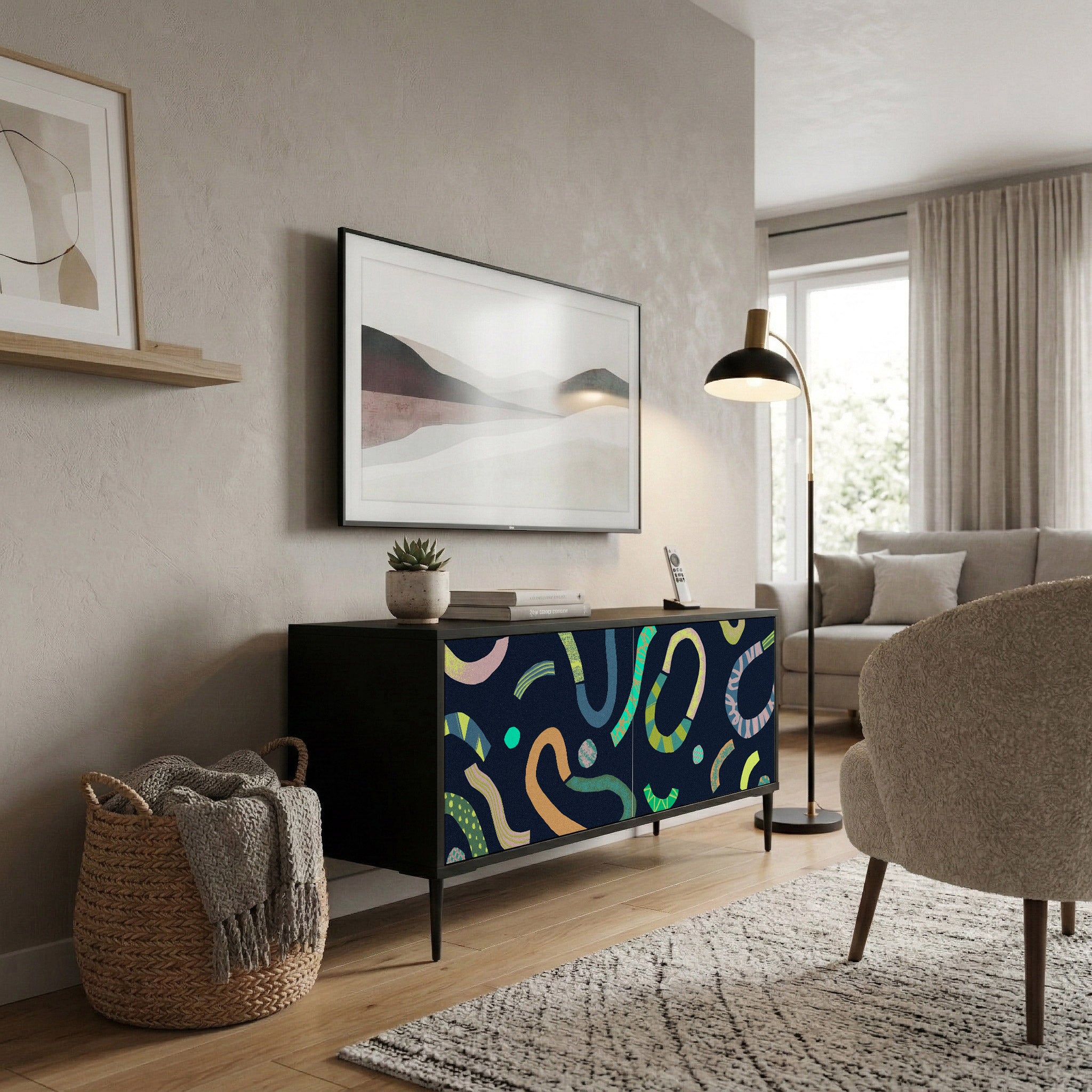 CONTRAST DANCE Kompaktes 2-türiges TV-Lowboard