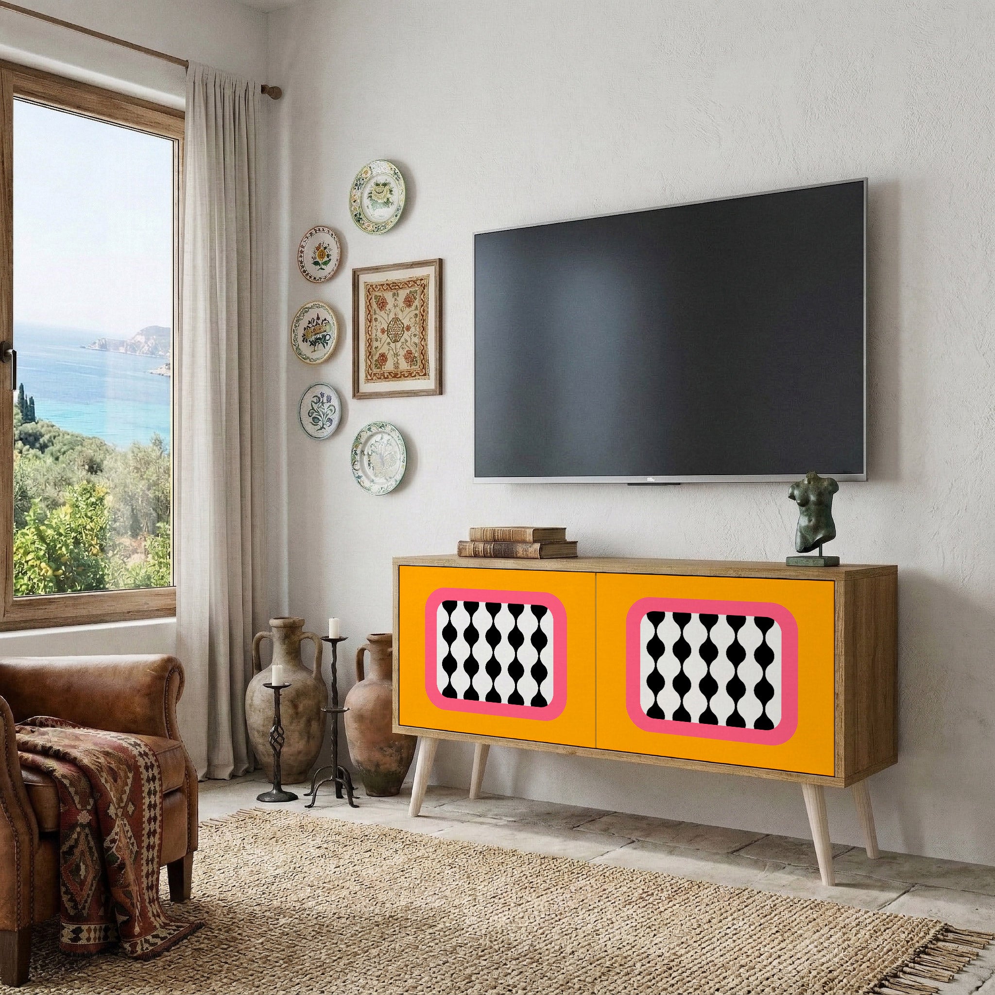 TEARS IN HEAVEN Compact 2-Door TV Cabinet