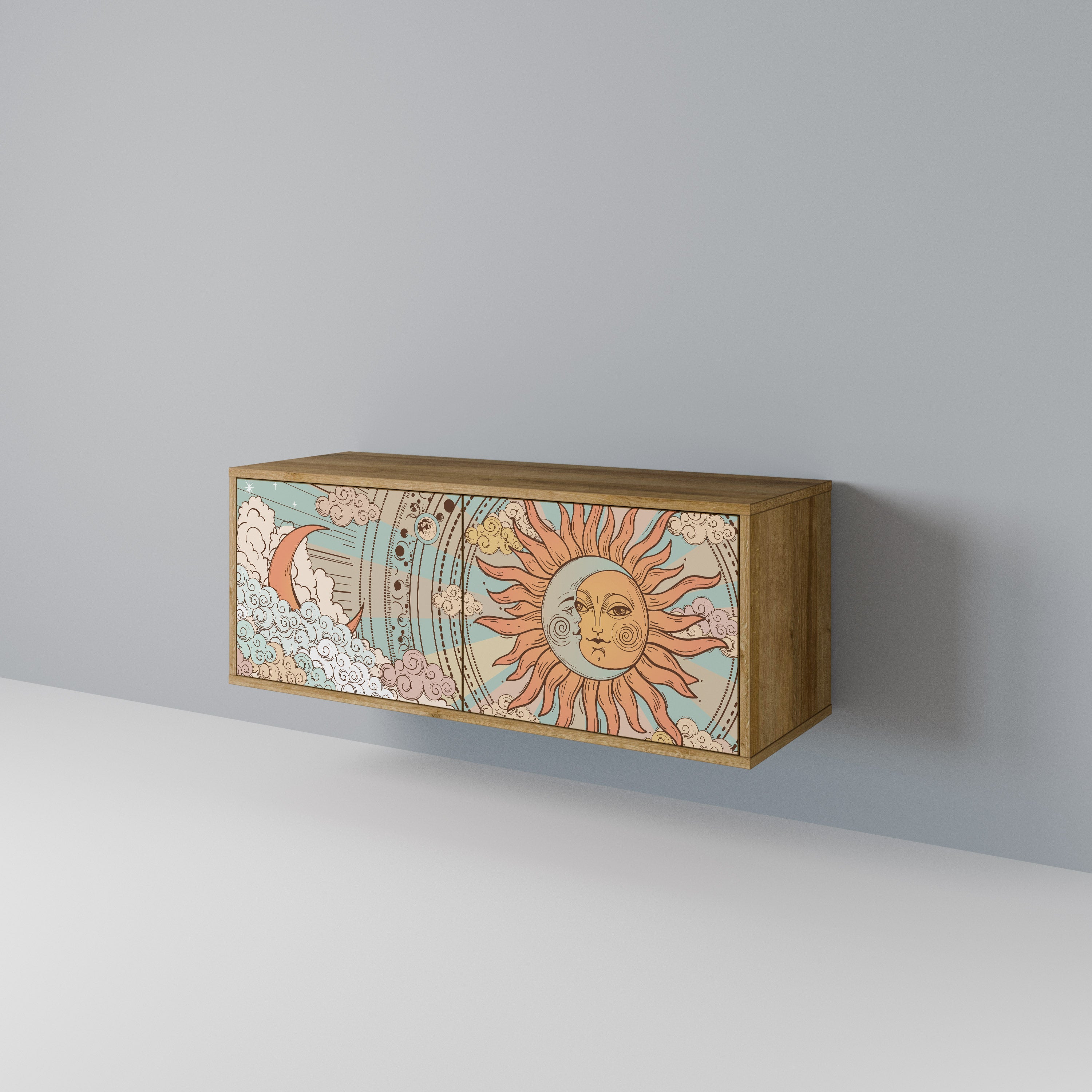 MYSTICAL STRUCTURE Kompaktes 2-türiges TV-Lowboard