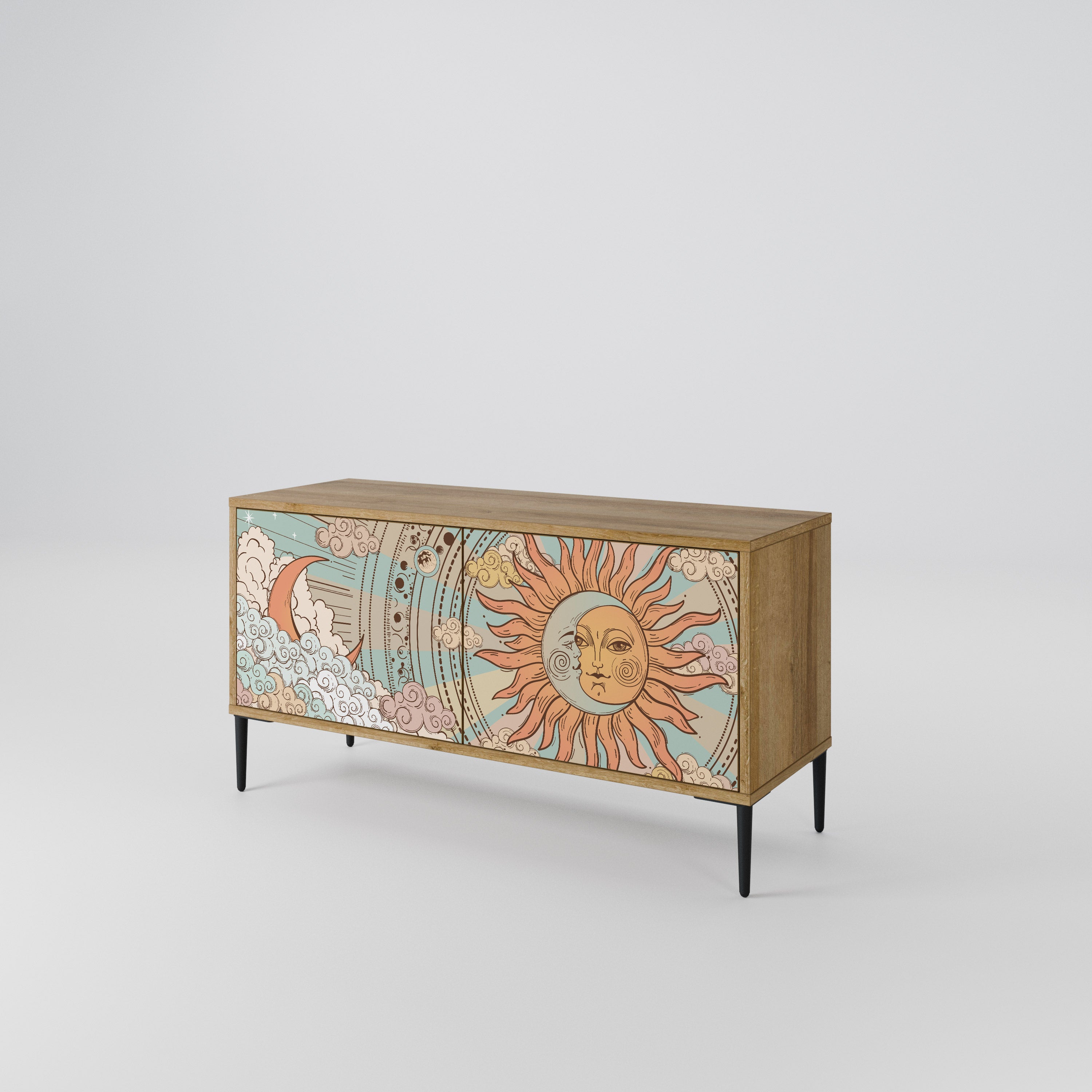 MYSTICAL STRUCTURE Kompaktes 2-türiges TV-Lowboard