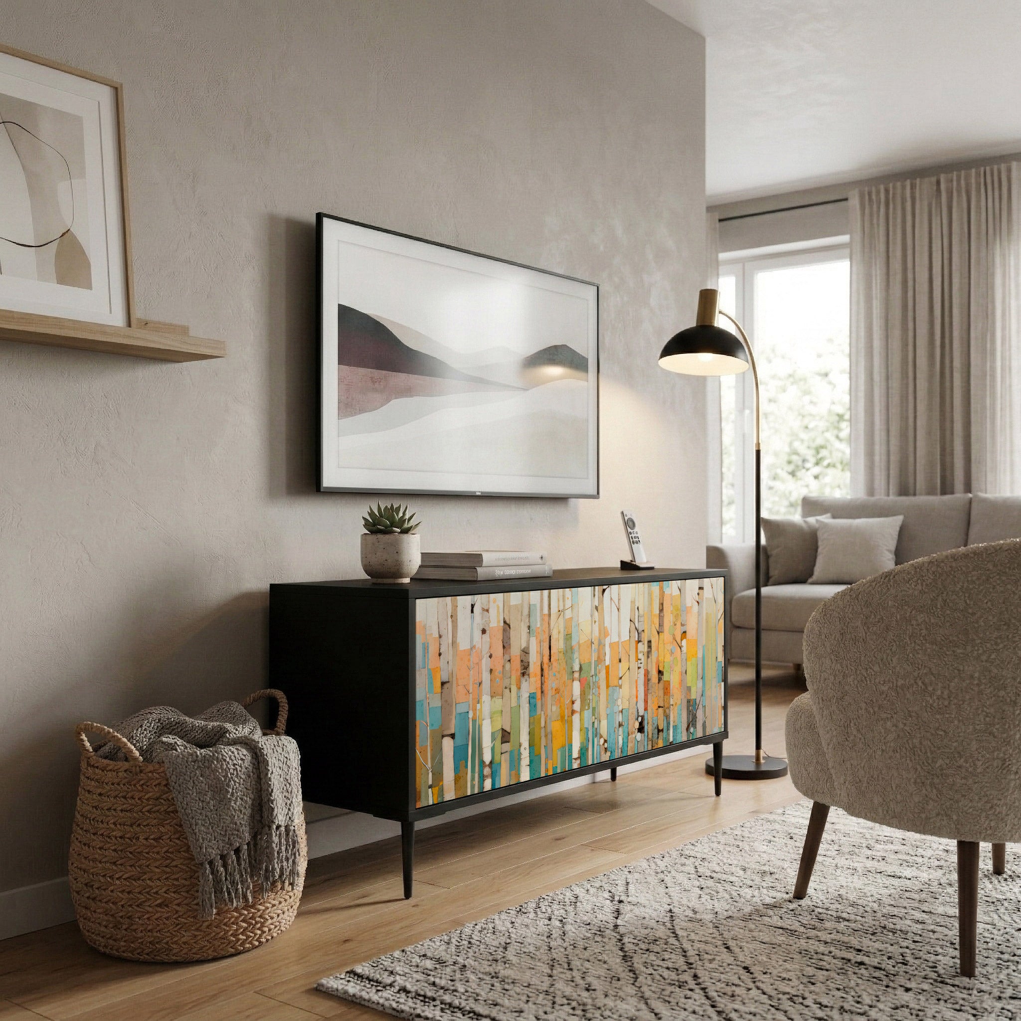 BIRCH KALEIDOSCOPE Kompaktes 2-türiges TV-Lowboard