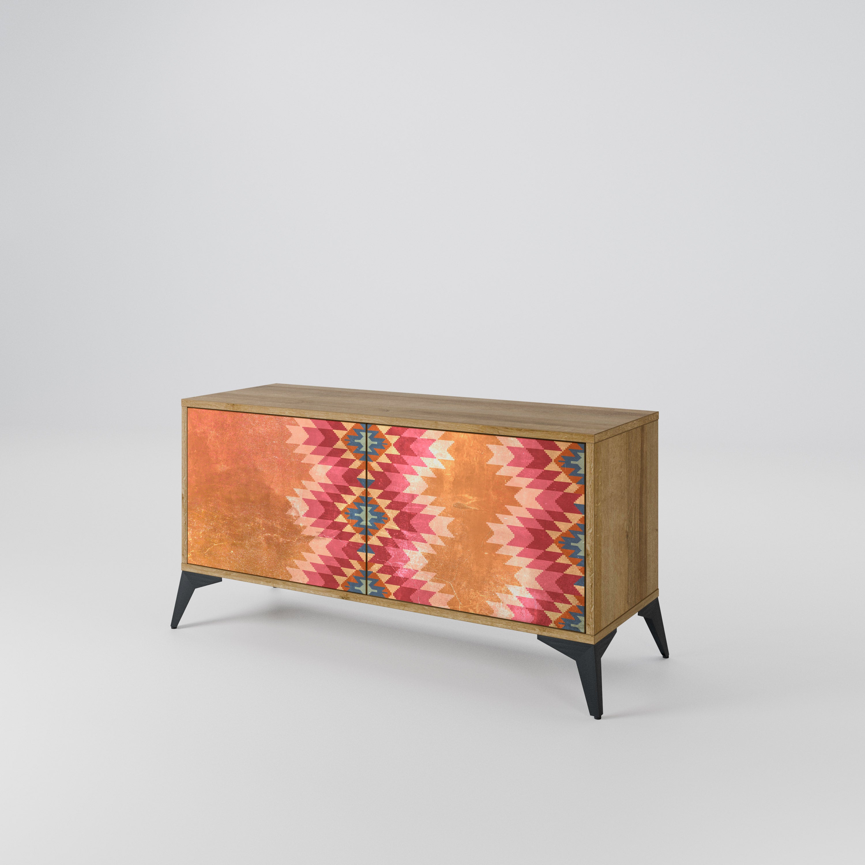 INDIAN FOLK Compact 2-Door TV Cabinet