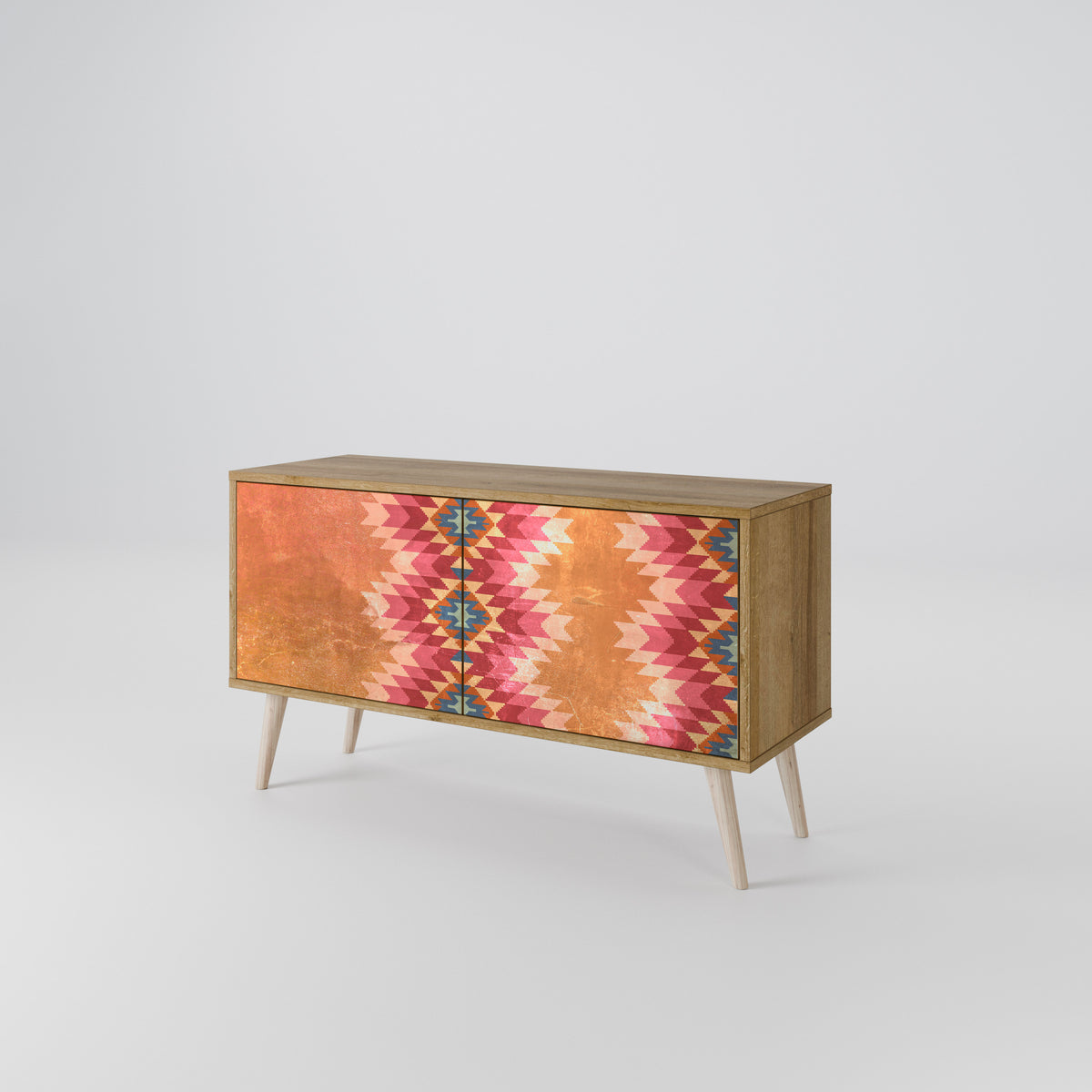 INDIAN FOLK Compact 2-Door TV Cabinet