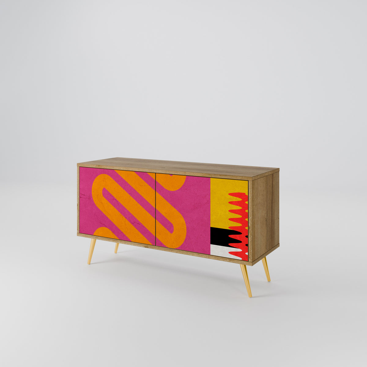 VIVID ART Kompaktes 2-türiges TV-Lowboard