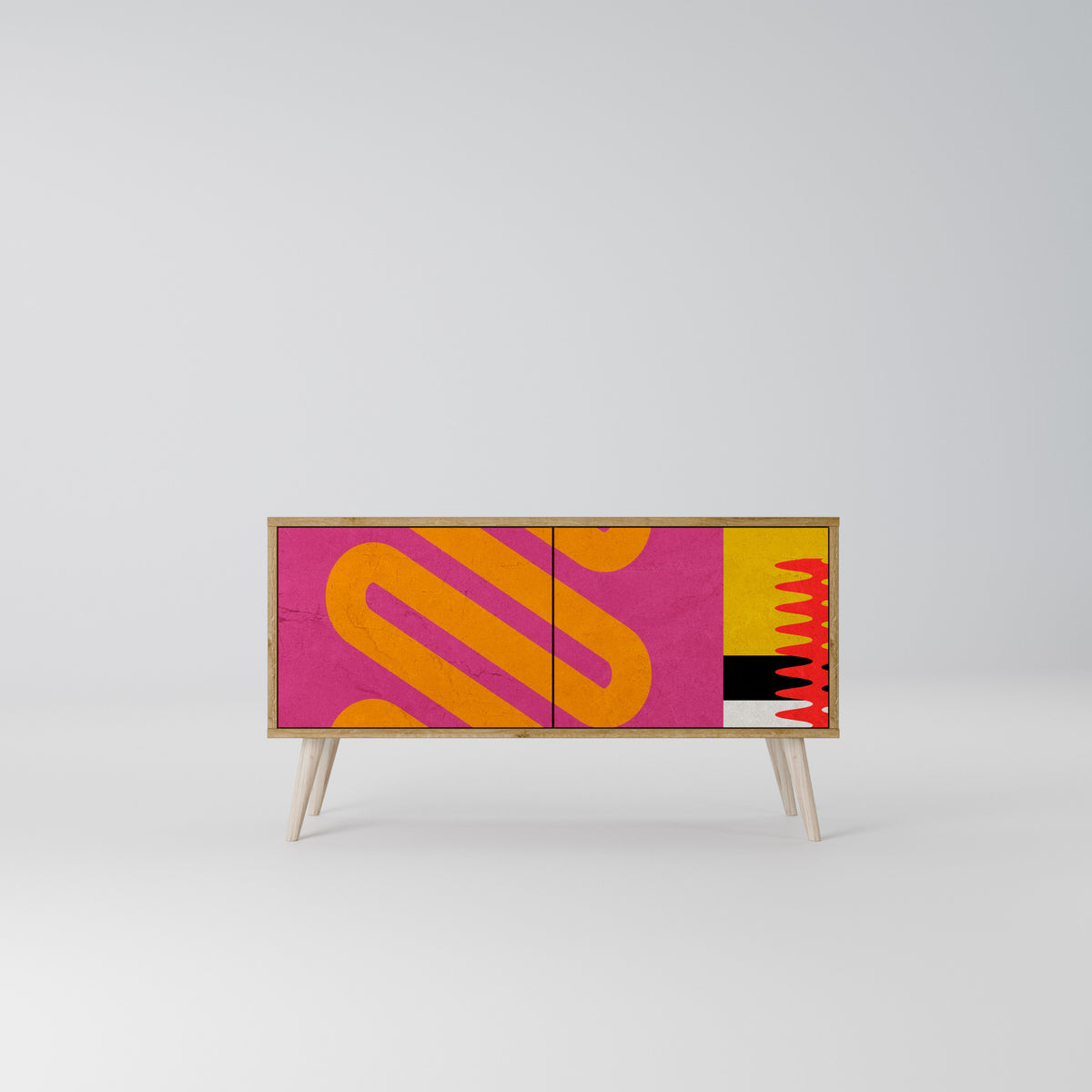 VIVID ART Kompaktes 2-türiges TV-Lowboard