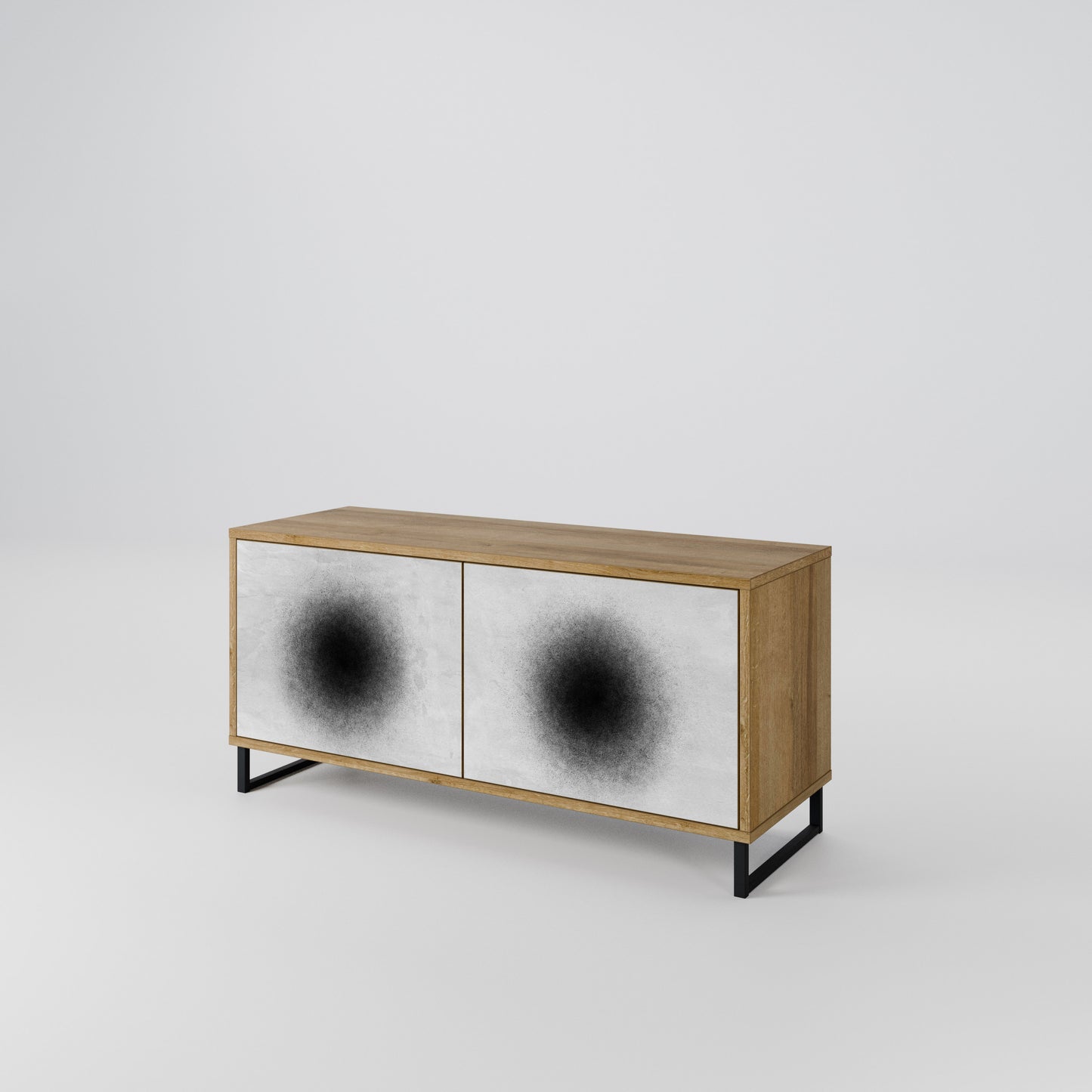 BLACK HOLE Compact 2-Door TV Cabinet