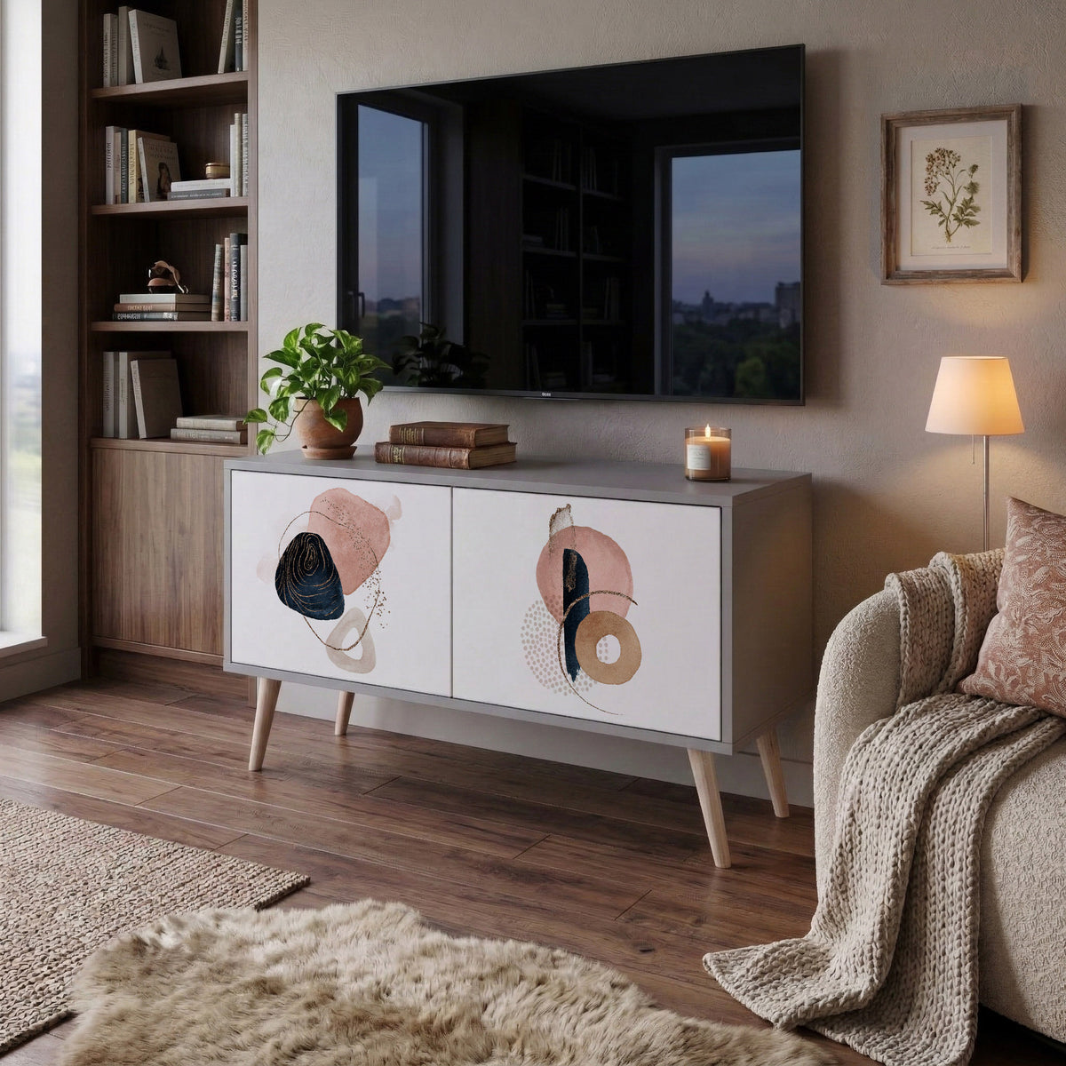 COLORFUL SHAPES Compact 2-Door TV Cabinet