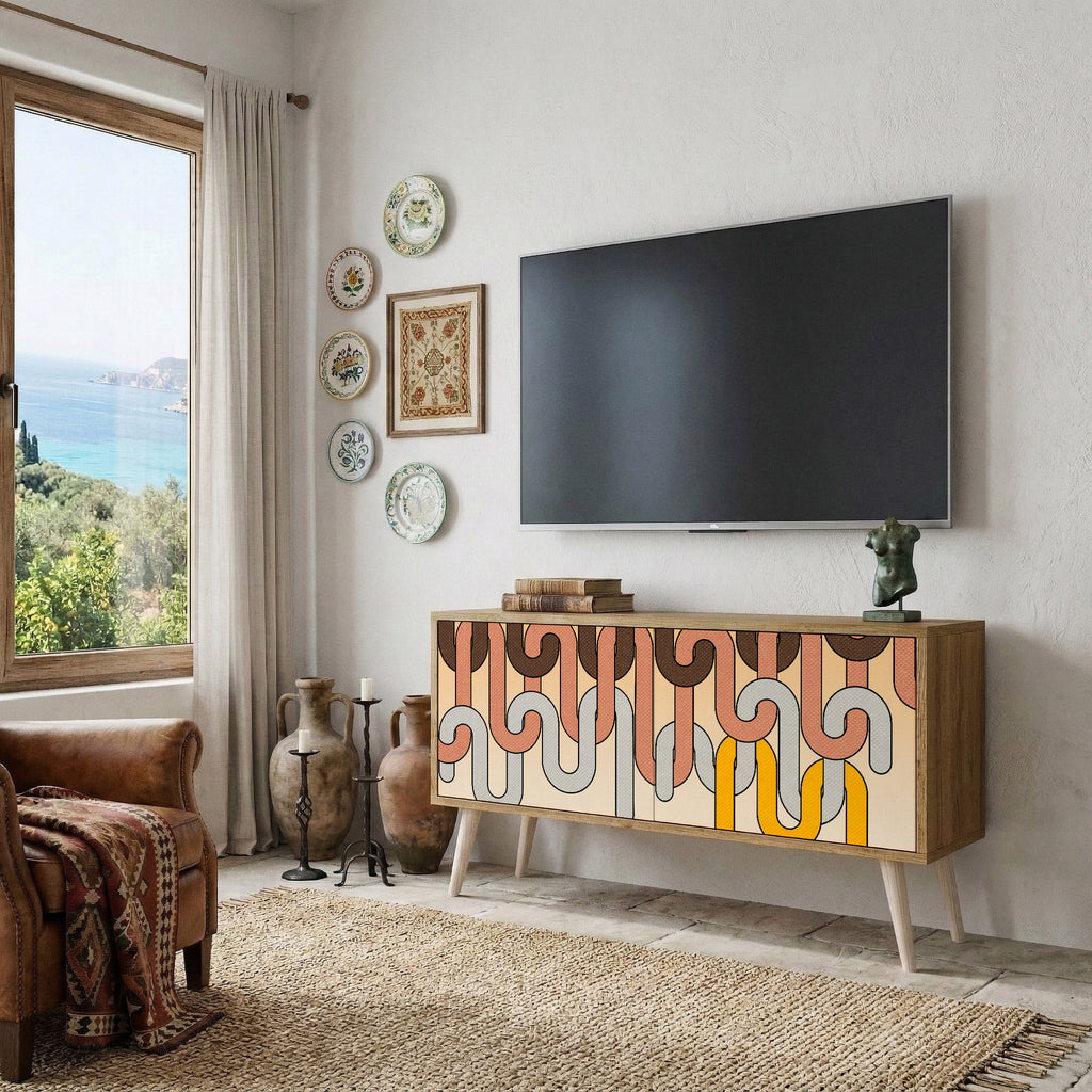 COLORFUL STRINGS Kompaktes 2-türiges TV-Lowboard