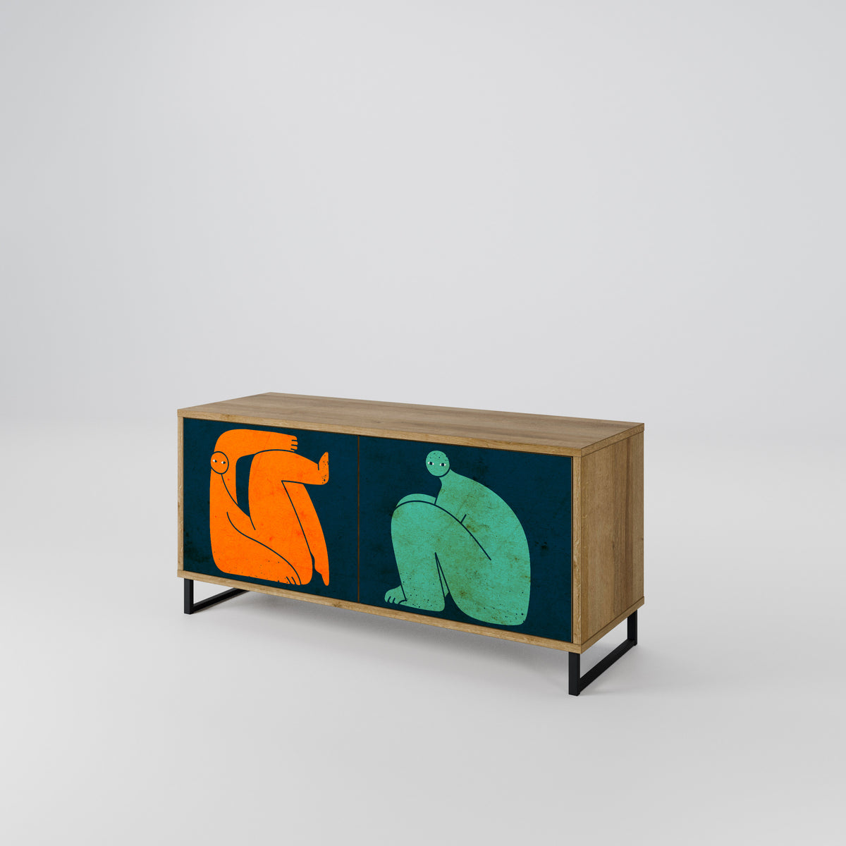 TOGETHER BUT SEPARATELY Kompaktes 2-türiges TV-Lowboard