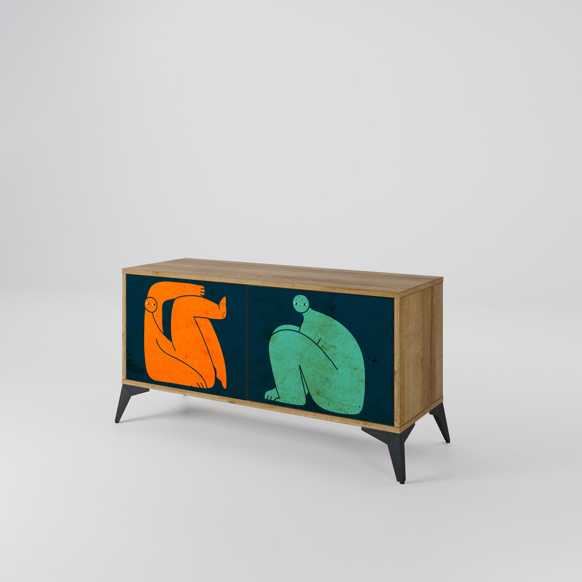 TOGETHER BUT SEPARATELY Kompaktes 2-türiges TV-Lowboard