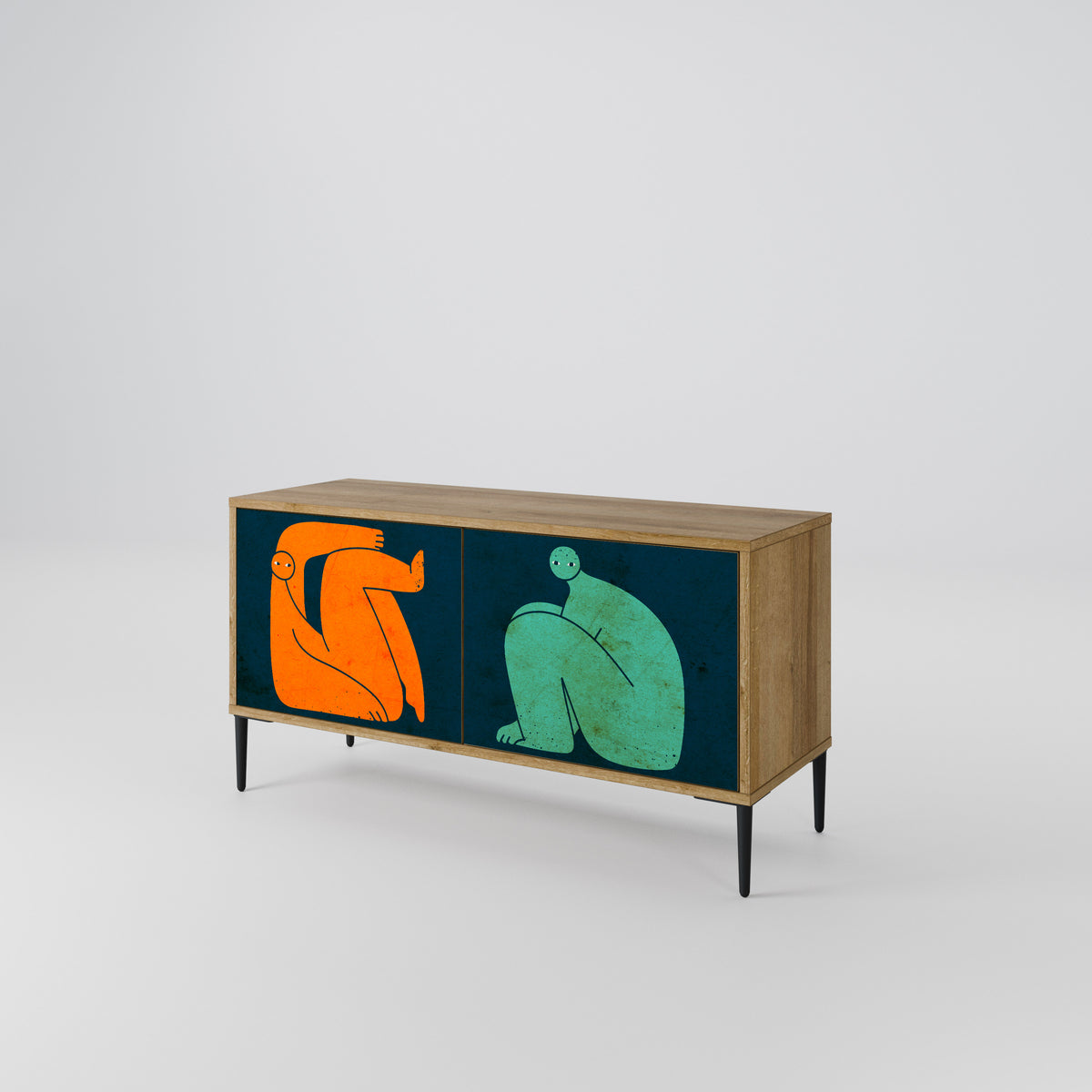 TOGETHER BUT SEPARATELY Kompaktes 2-türiges TV-Lowboard