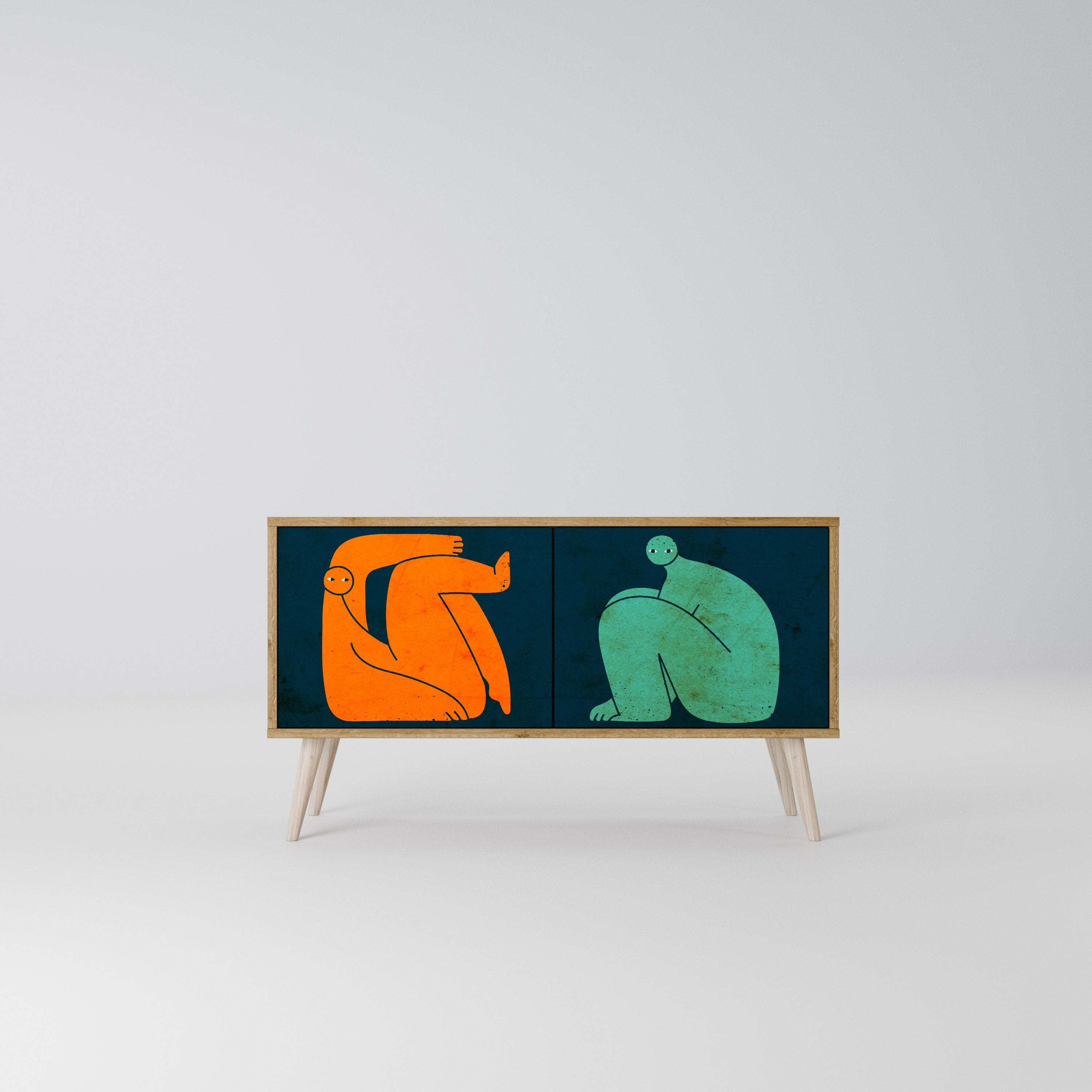 TOGETHER BUT SEPARATELY Kompaktes 2-türiges TV-Lowboard