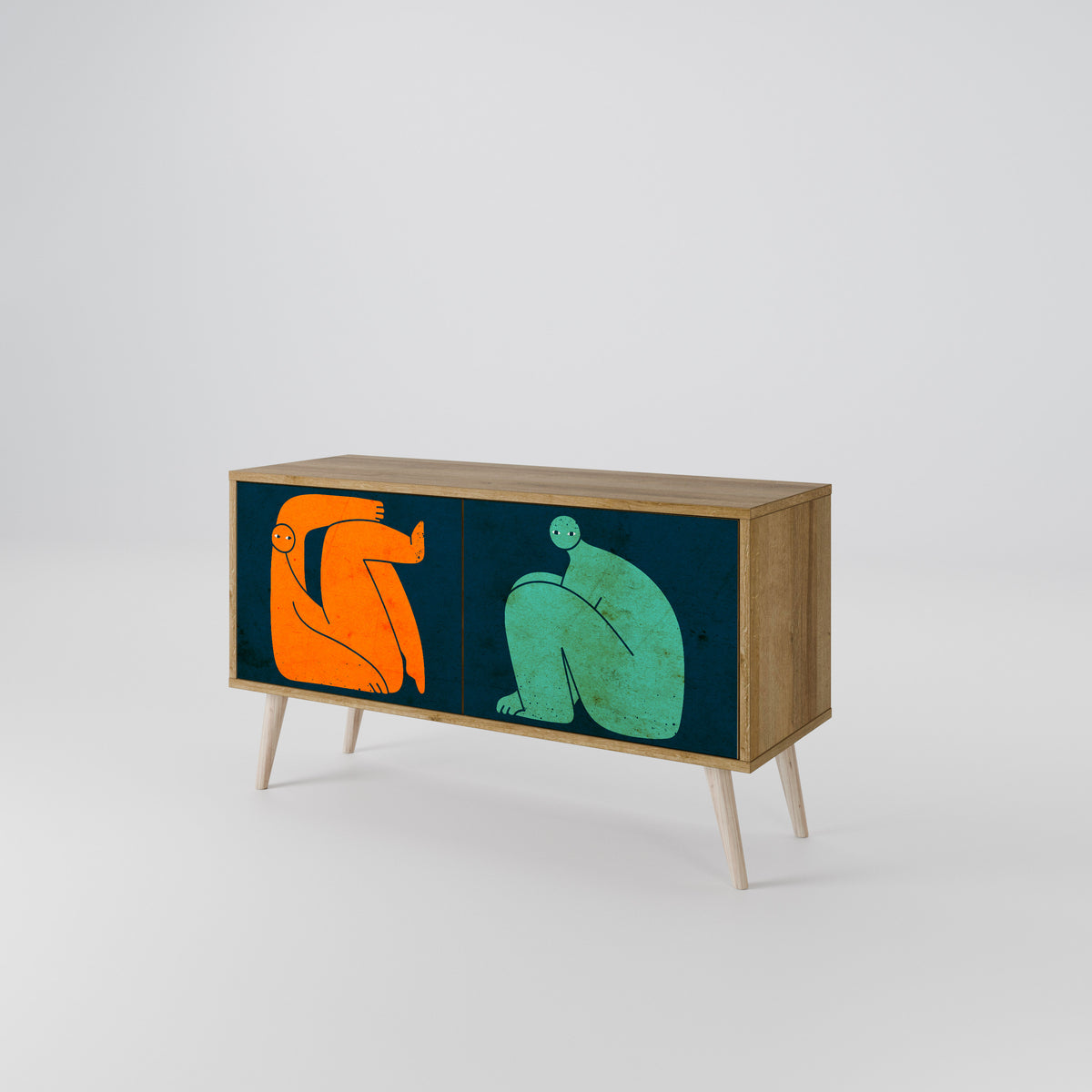 TOGETHER BUT SEPARATELY Kompaktes 2-türiges TV-Lowboard