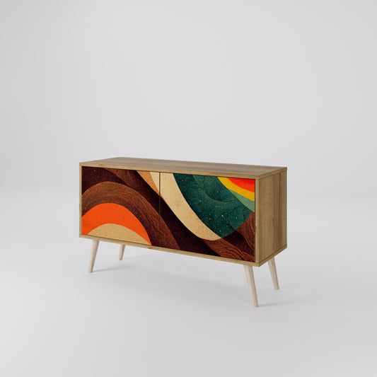 COLORFUL STRANDS Compact 2-Door TV Cabinet