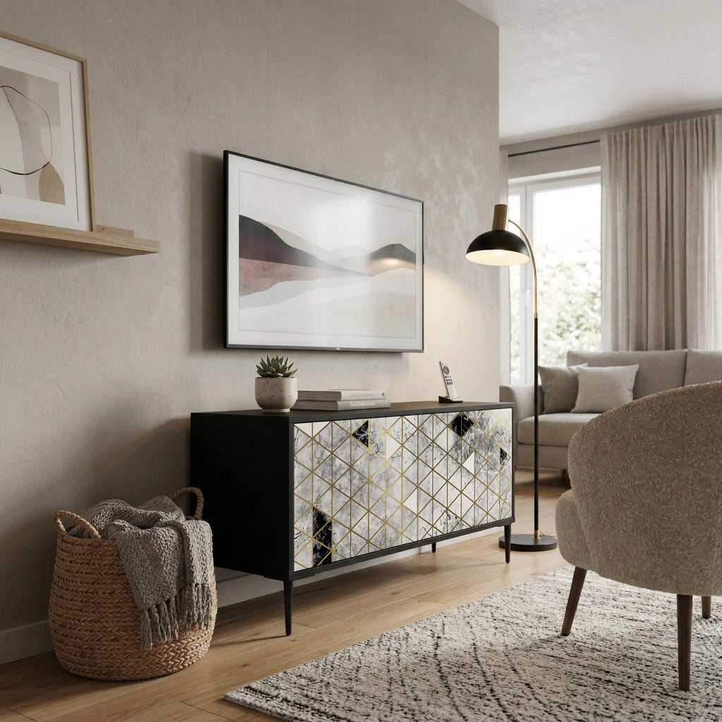 ASHEN ARIA Kompaktes 2-türiges TV-Lowboard