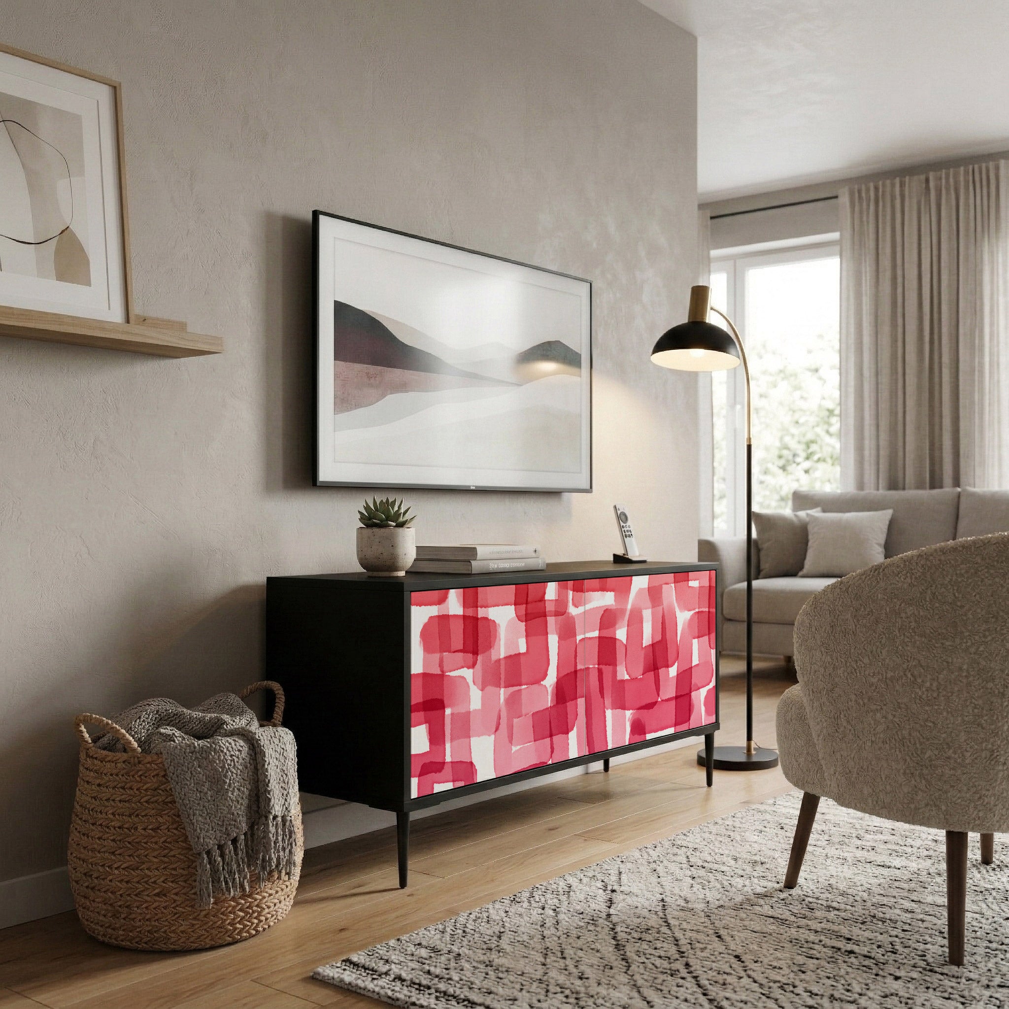 KALEIDOSCOPIC CUBISM Compact 2-Door TV Cabinet