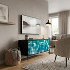 TURQUOISE RECTANGLES Kompaktes 2-türiges TV-Lowboard