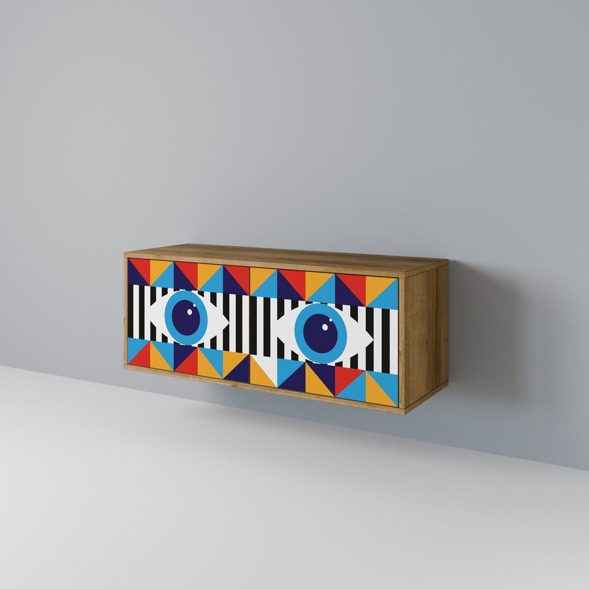 ABSTRACTION AND GEOMETRY Kompaktes 2-türiges TV-Lowboard