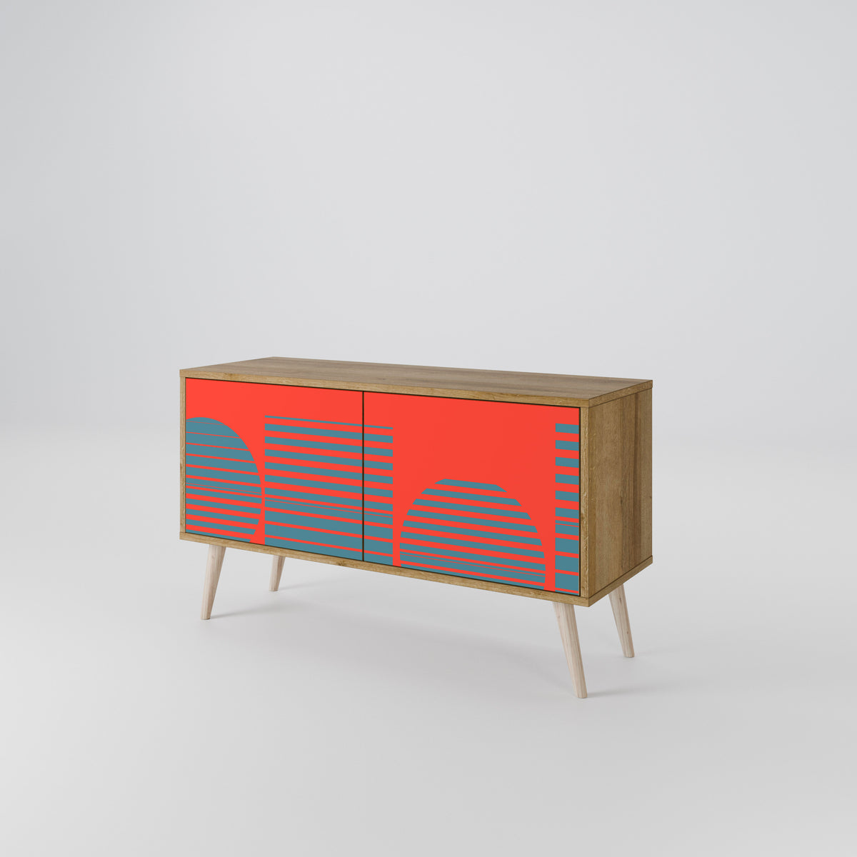 RISING GEOMETRY STARS Compact 2-Door TV Cabinet