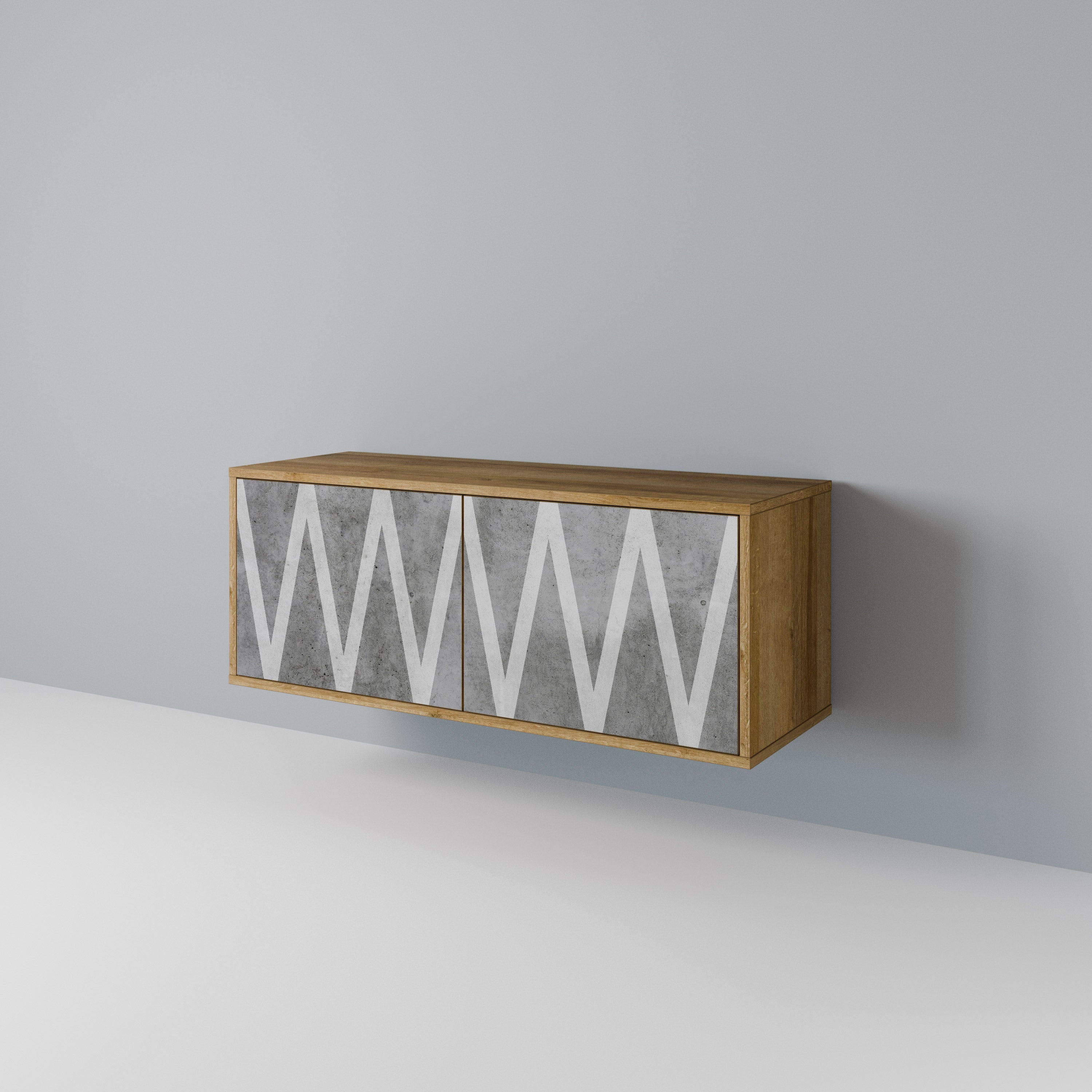 SOLID ZIG ZAG Kompaktes 2-türiges TV-Lowboard