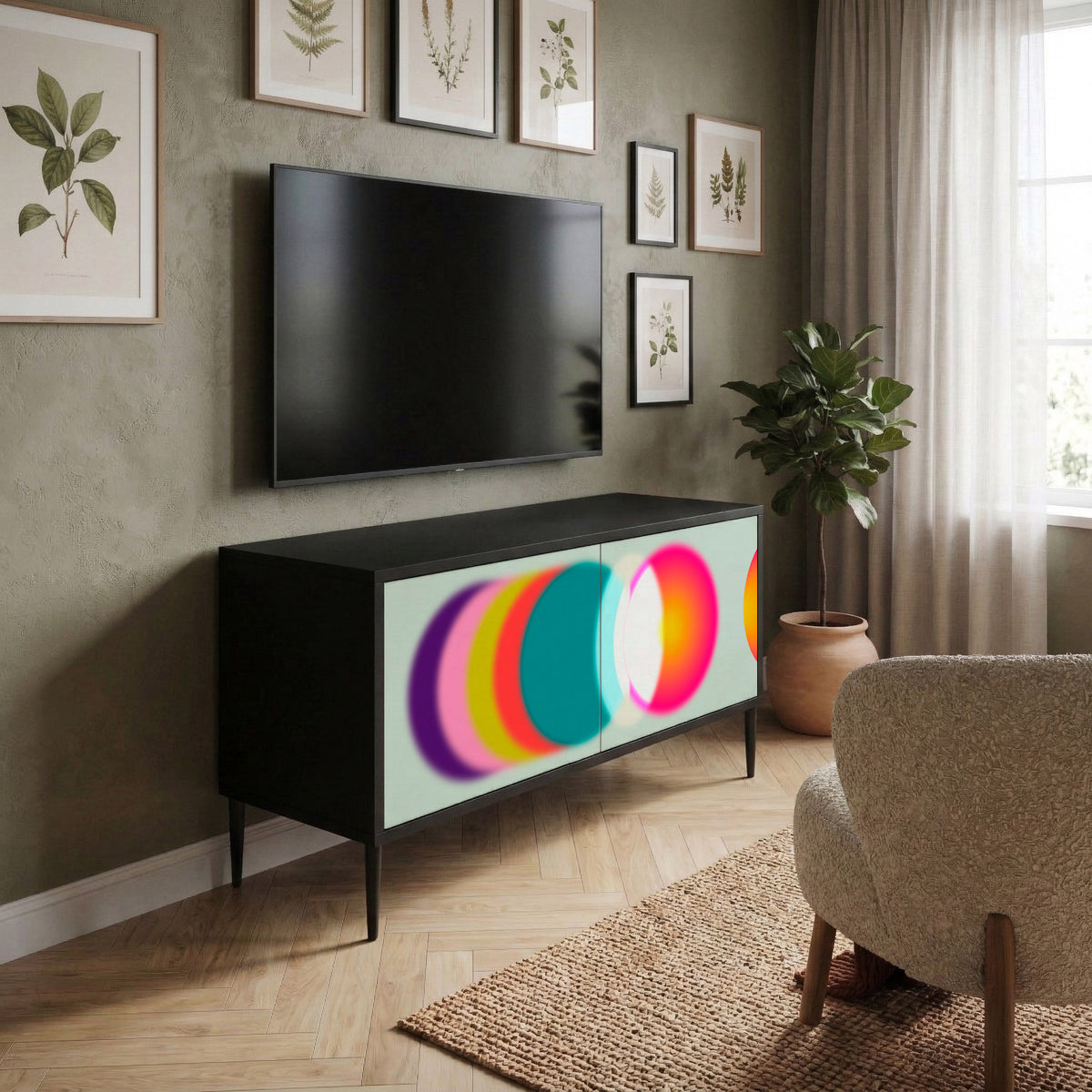 SYMPHONY OF COLORS Kompaktes 2-türiges TV-Lowboard