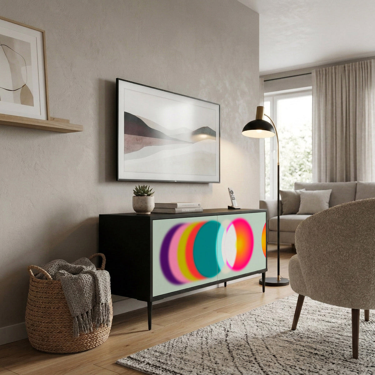 SYMPHONY OF COLORS Kompaktes 2-türiges TV-Lowboard