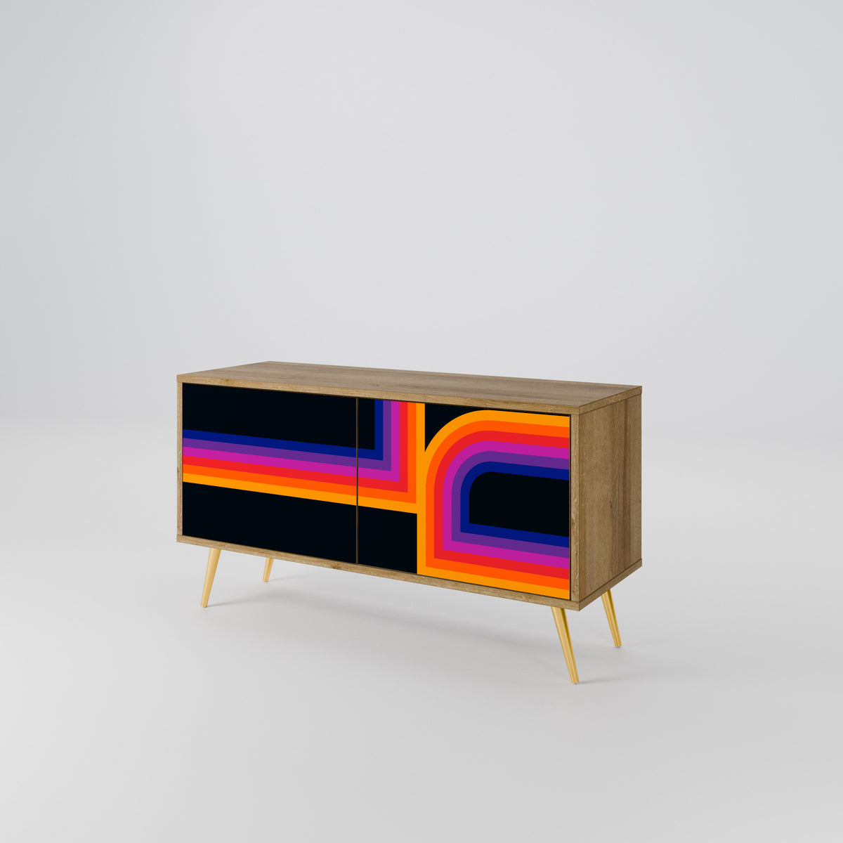 BLINDED BY THE LIGHTS Compact 2-Door TV Cabinet