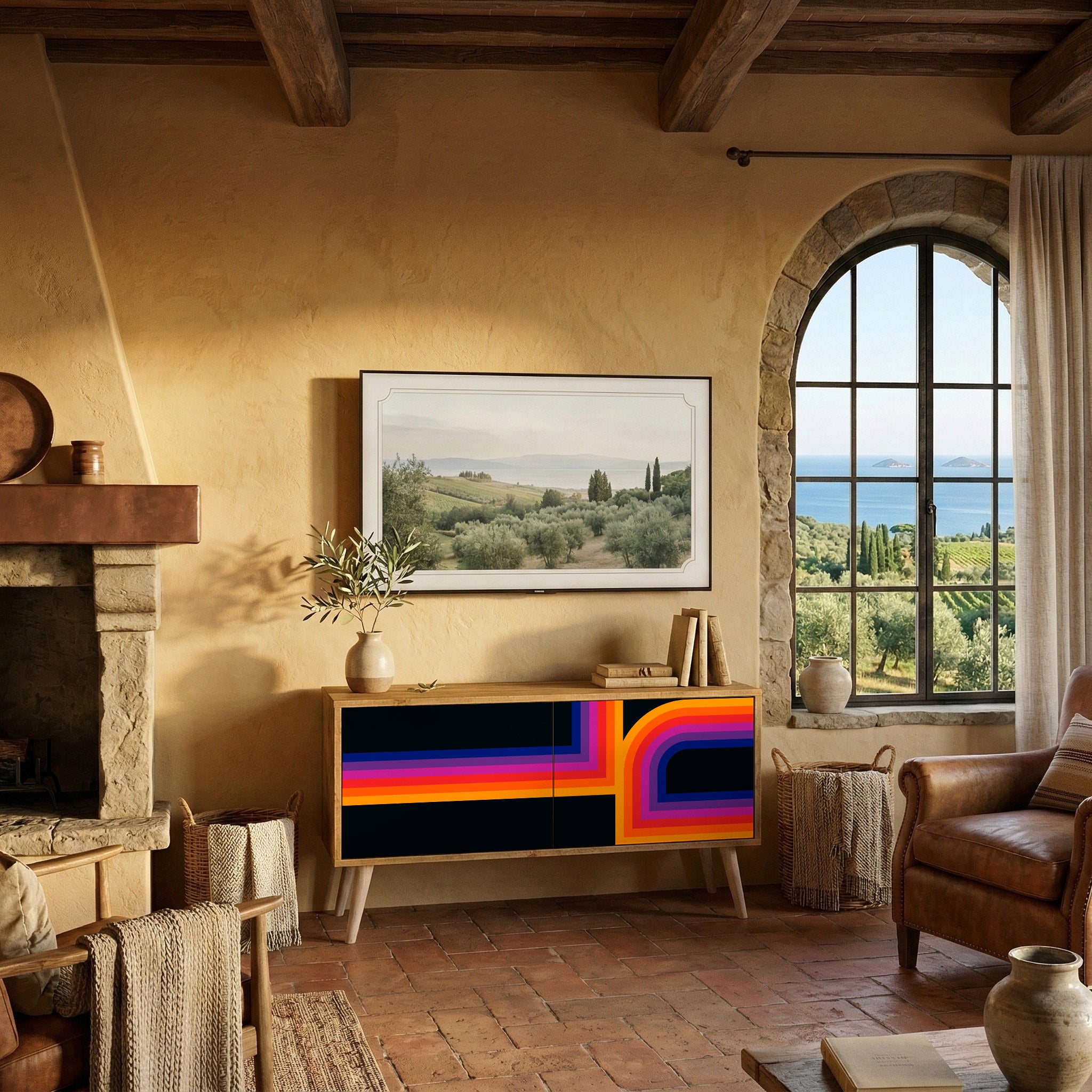 BLINDED BY THE LIGHTS Kompaktes 2-türiges TV-Lowboard