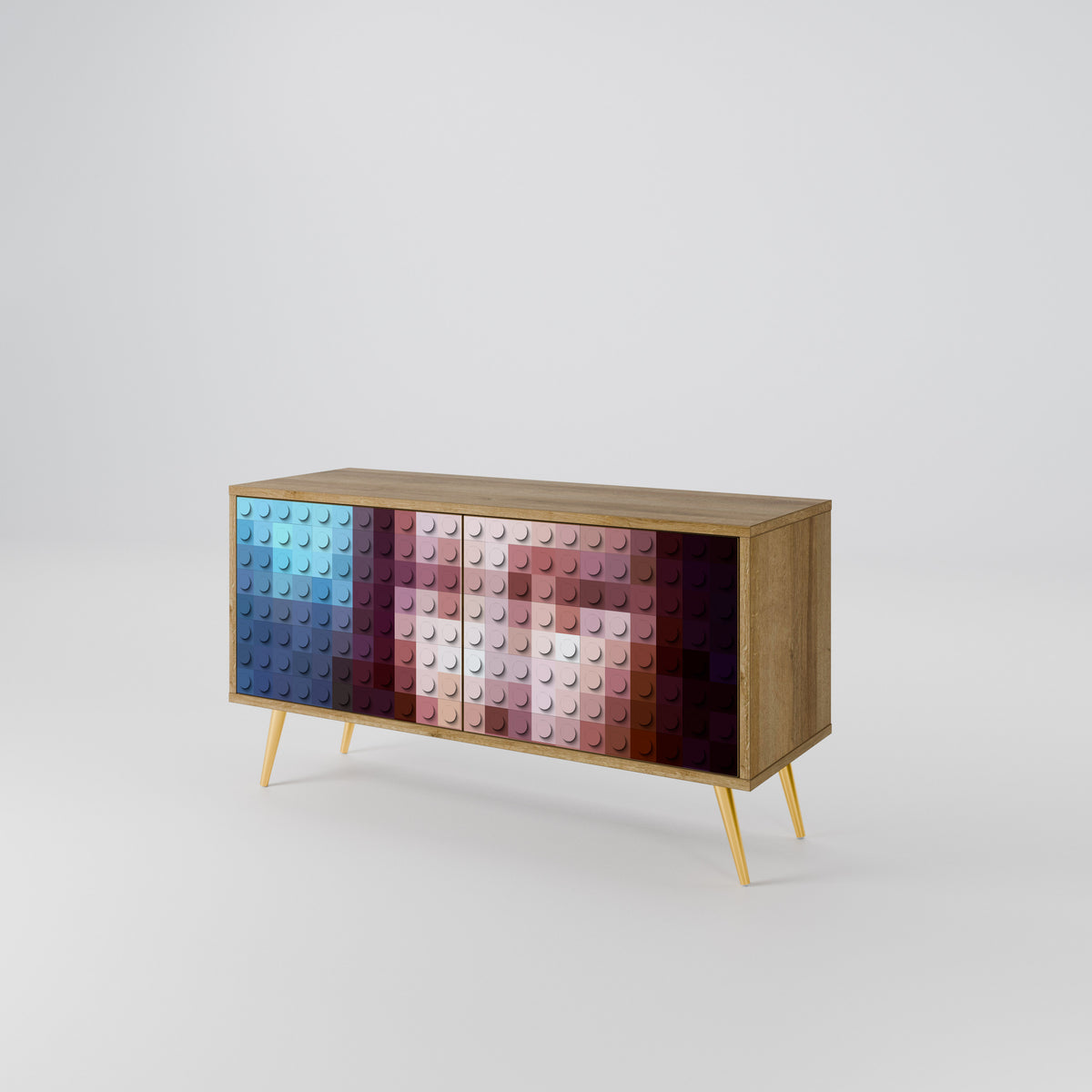 CONSTRUCTIVE ART Compact 2-Door TV Cabinet
