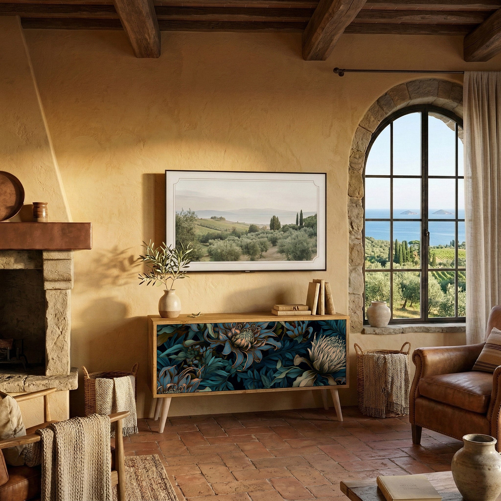 TWILIGHT BLOOM Kompaktes 2-türiges TV-Lowboard