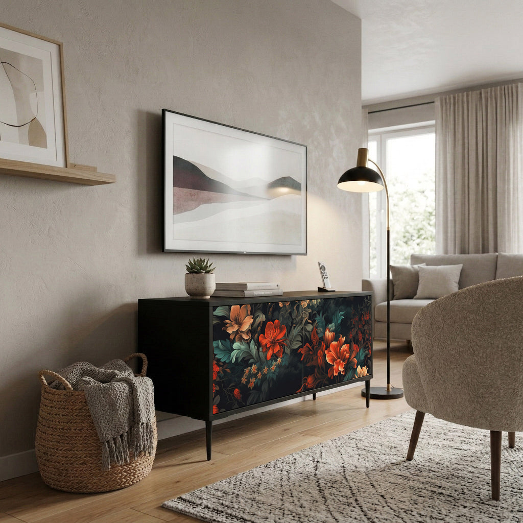 IMAGINARY BLOSSOM Kompaktes 2-türiges TV-Lowboard