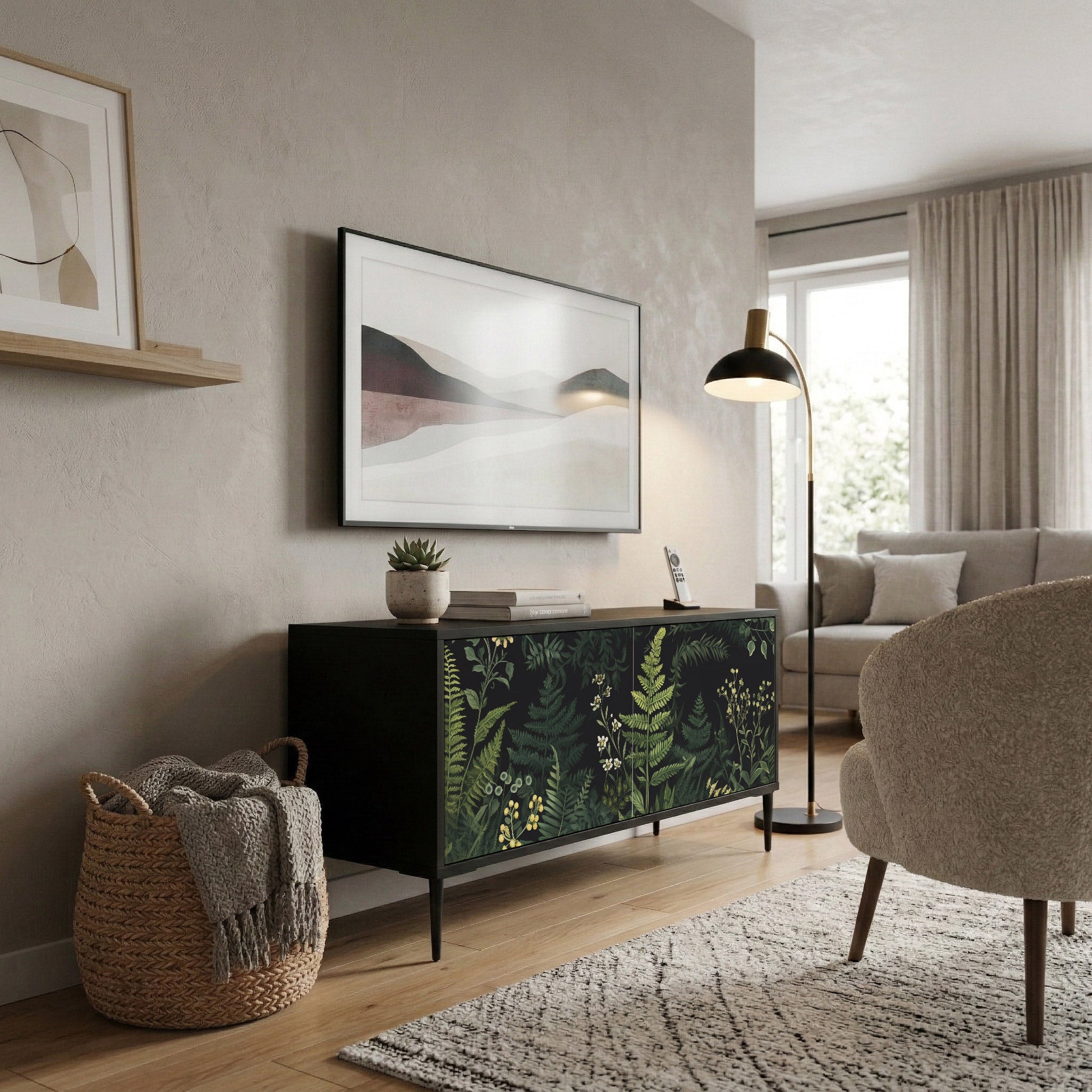 FERN FLOWERS Kompaktes 2-türiges TV-Lowboard