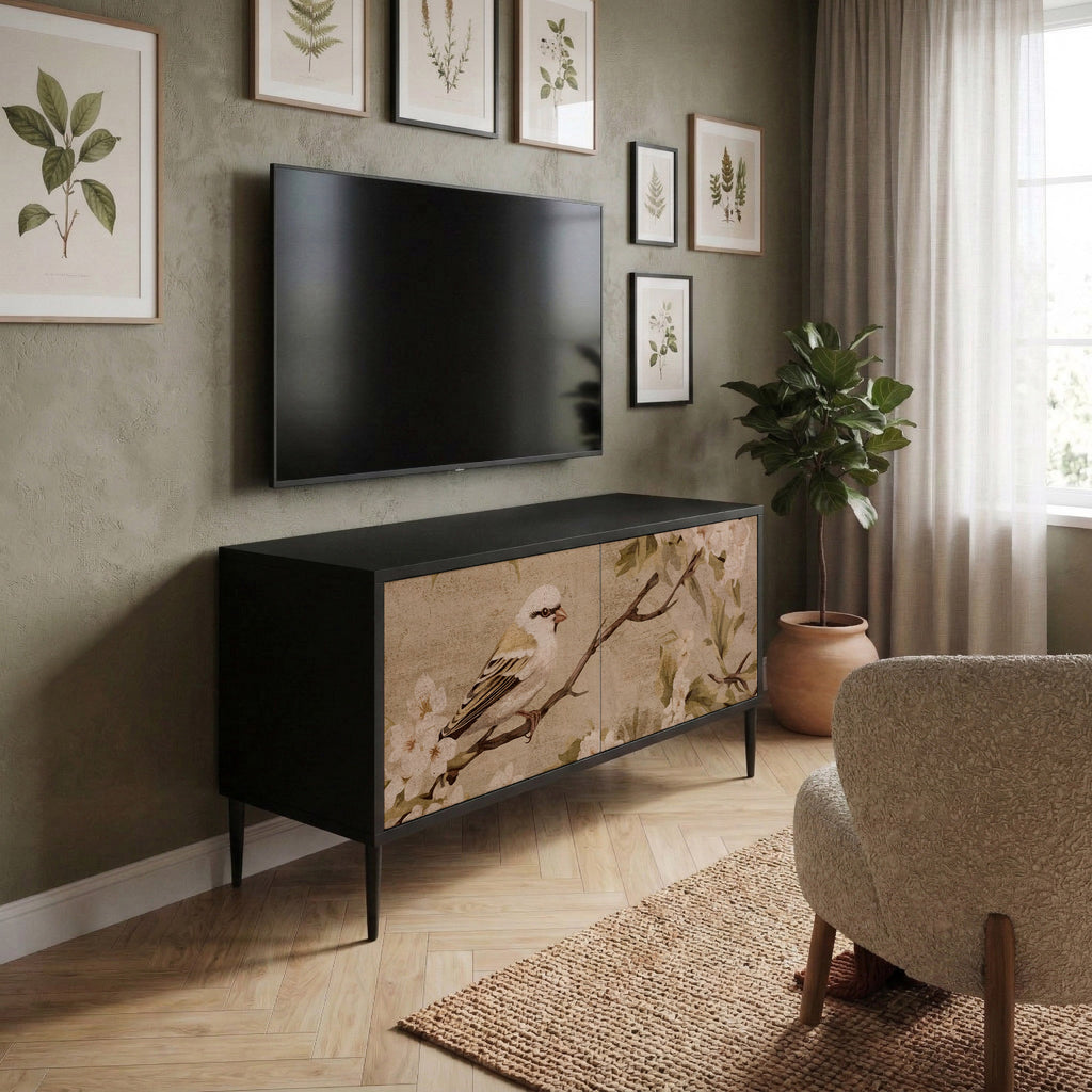 PETAL DISTINGUISH Compact 2-Door TV Cabinet