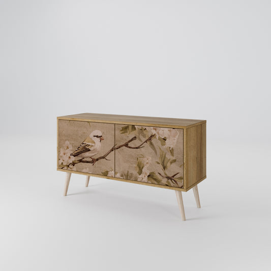 PETAL DISTINGUISH Compact 2-Door TV Cabinet