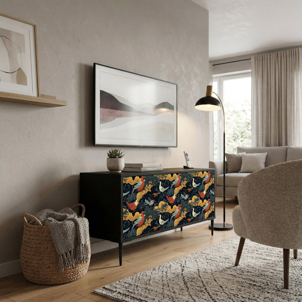 FOWLY DAZE Kompaktes 2-türiges TV-Lowboard