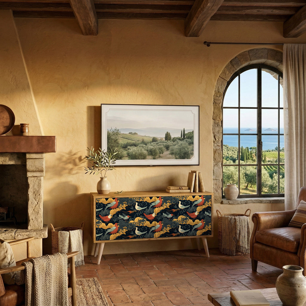 FOWLY DAZE Kompaktes 2-türiges TV-Lowboard