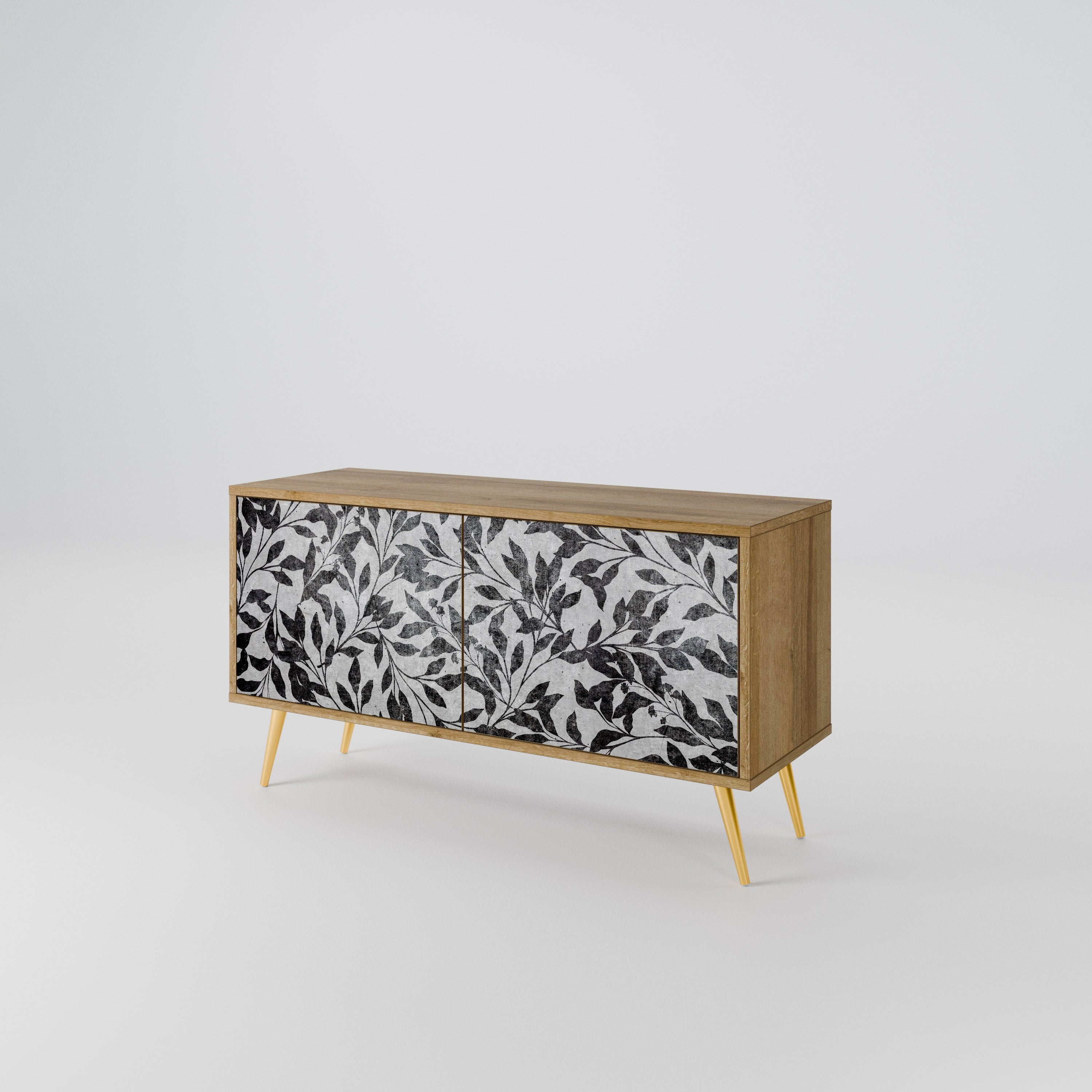 CHARCOAL SPROUT Kompaktes 2-türiges TV-Lowboard