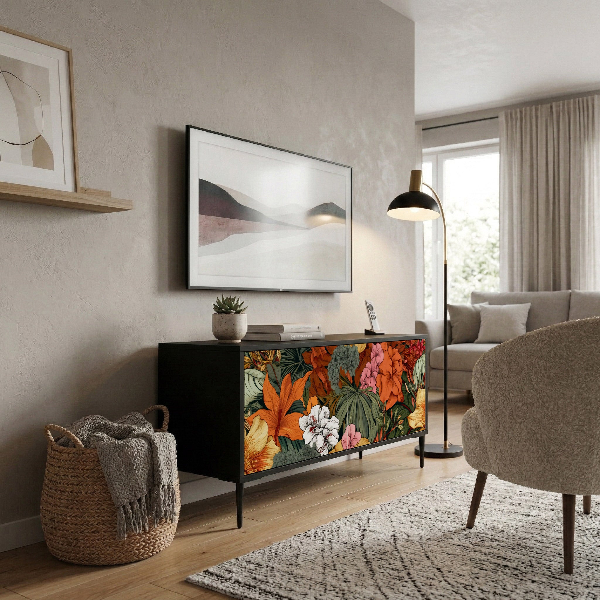 RADIANT FLORA Kompaktes 2-türiges TV-Lowboard