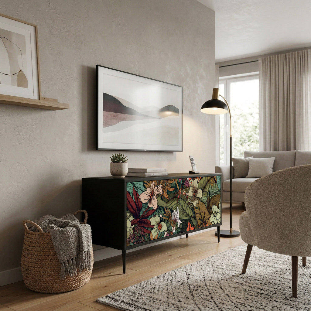 BOTANICAL EMERGENCE Kompaktes 2-türiges TV-Lowboard