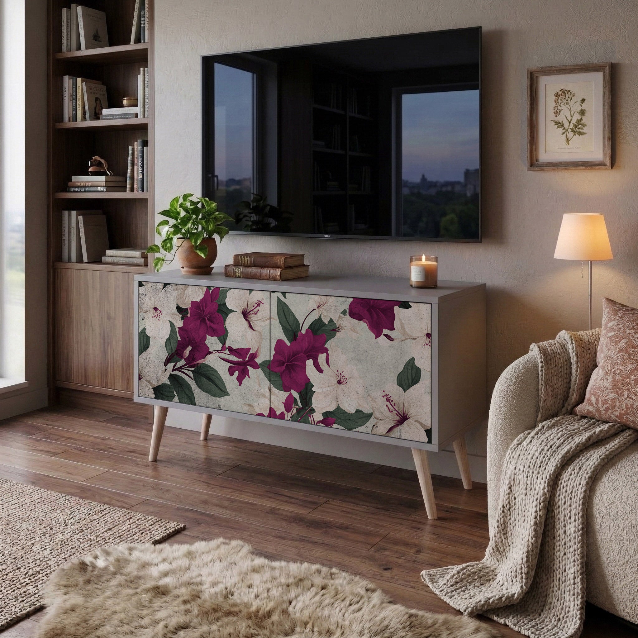 FLOWERET DREAM Kompaktes 2-türiges TV-Lowboard