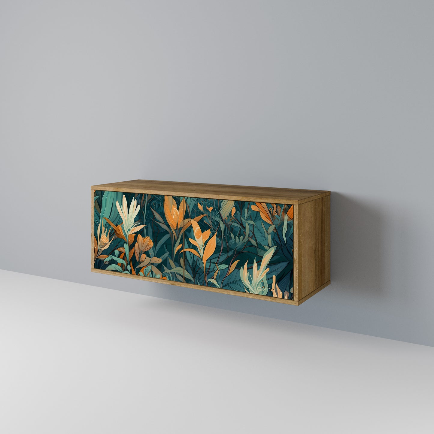 FLORAL SERENITY Kompaktes 2-türiges TV-Lowboard