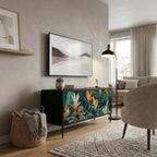 FLORAL SERENITY Compact 2-Door TV Cabinet