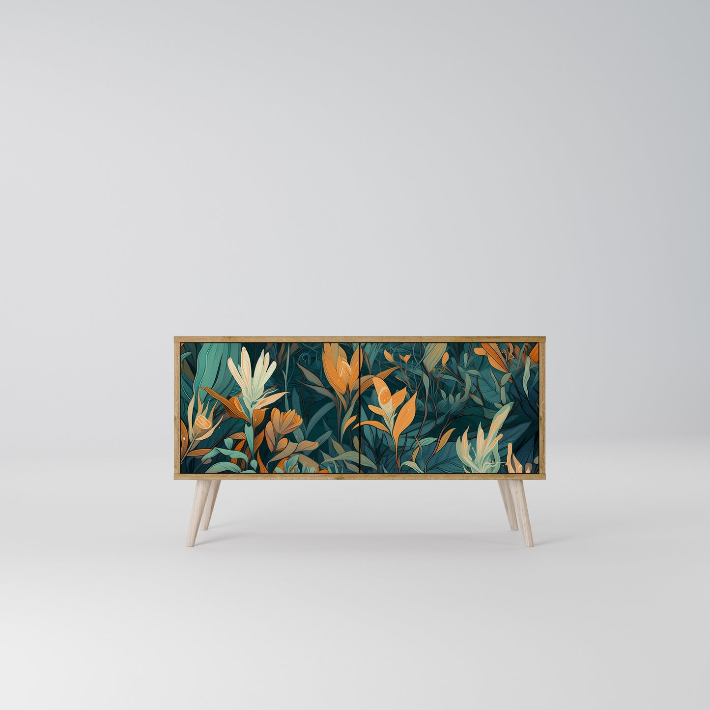 FLORAL SERENITY Kompaktes 2-türiges TV-Lowboard