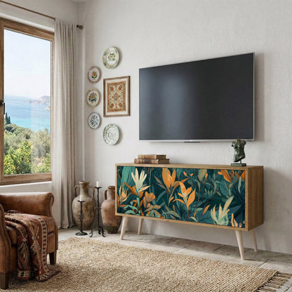 FLORAL SERENITY Kompaktes 2-türiges TV-Lowboard