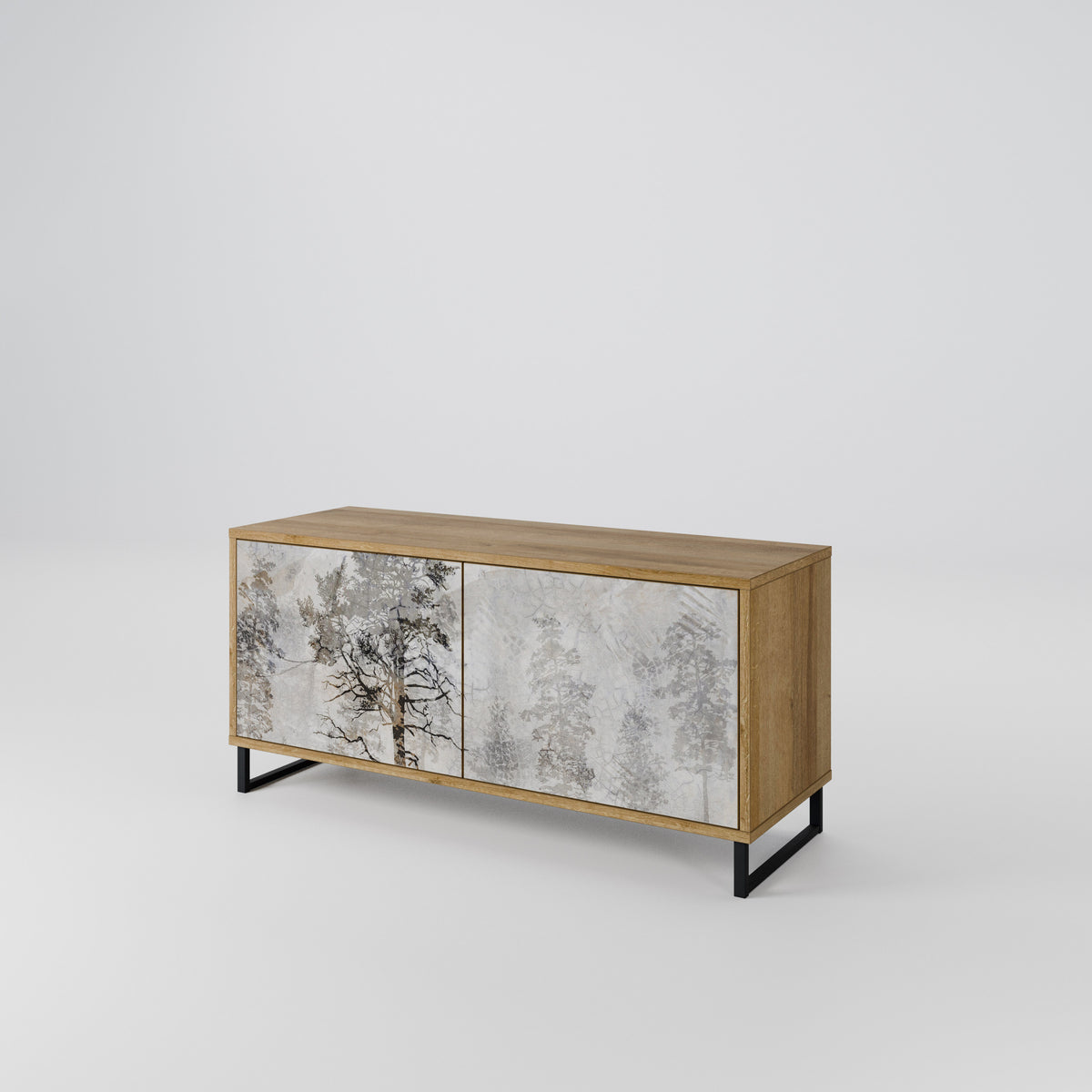 FADE IN THE TREES Compact 2-Door TV Cabinet