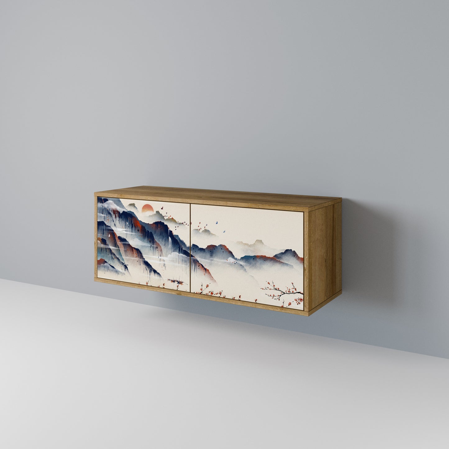 JAPANESE LANDSCAPE Kompaktes 2-türiges TV-Lowboard